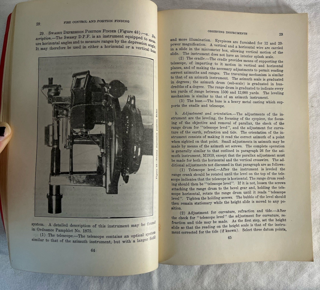 Artillery Army Extension Course Fire Control Book Position Finding Seacoast 1940