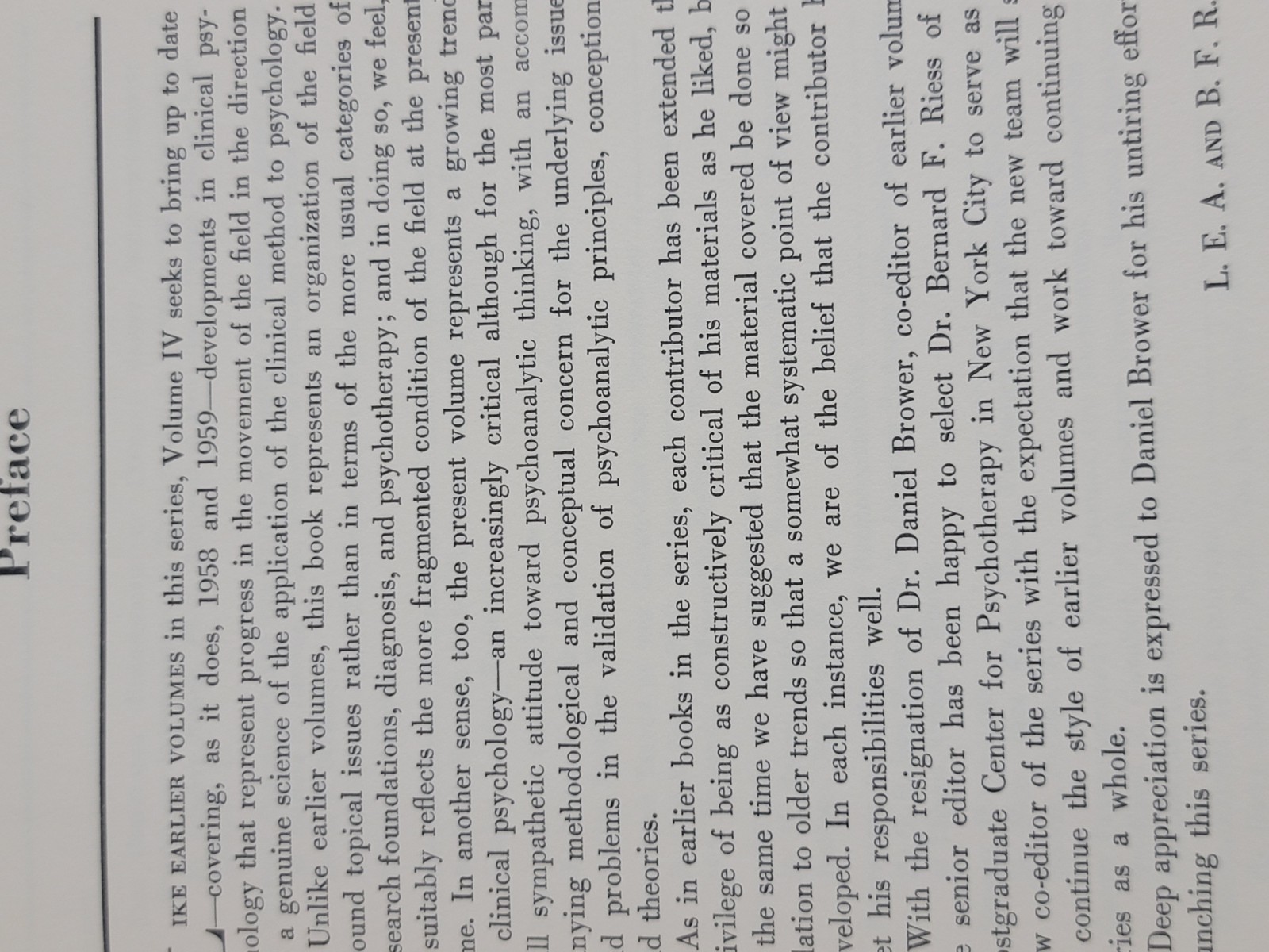 Progress in Clinical Psychology VOLUME 4 BROWER, and ABT, Riess 1958 Vintage