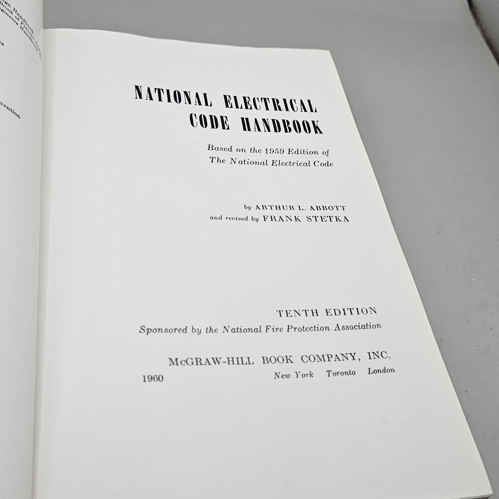 National Electrical Code Handbook~Tenth Edition~1959 Code