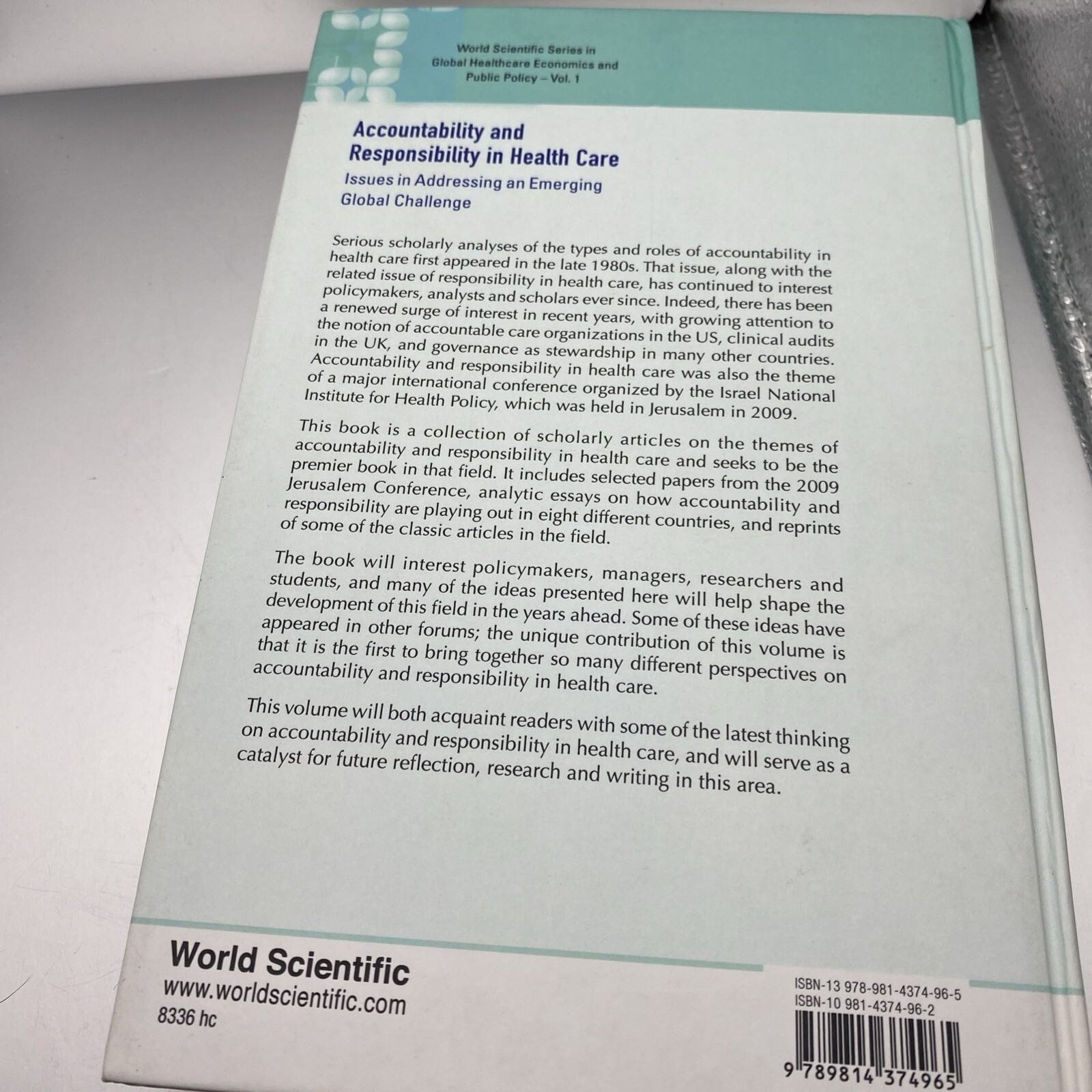Accountability and Responsibility in Health Care: Issues in Addressing Text Book