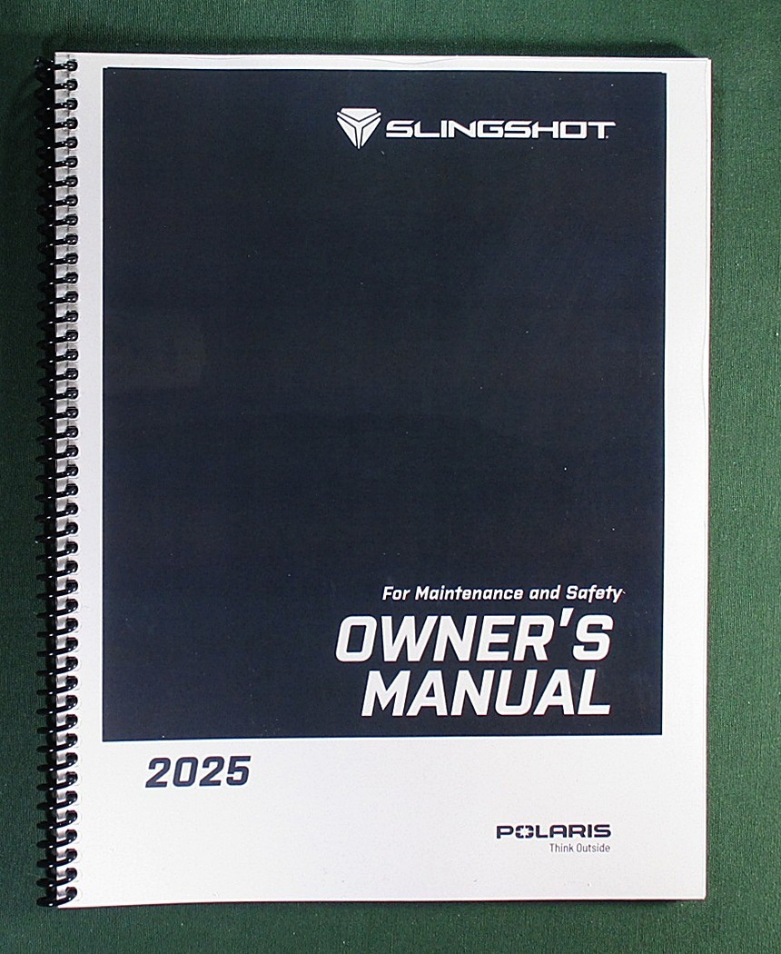 2025 Polaris Slingshot S / SL / SLR / R Owner’s Manual with Protective Covers