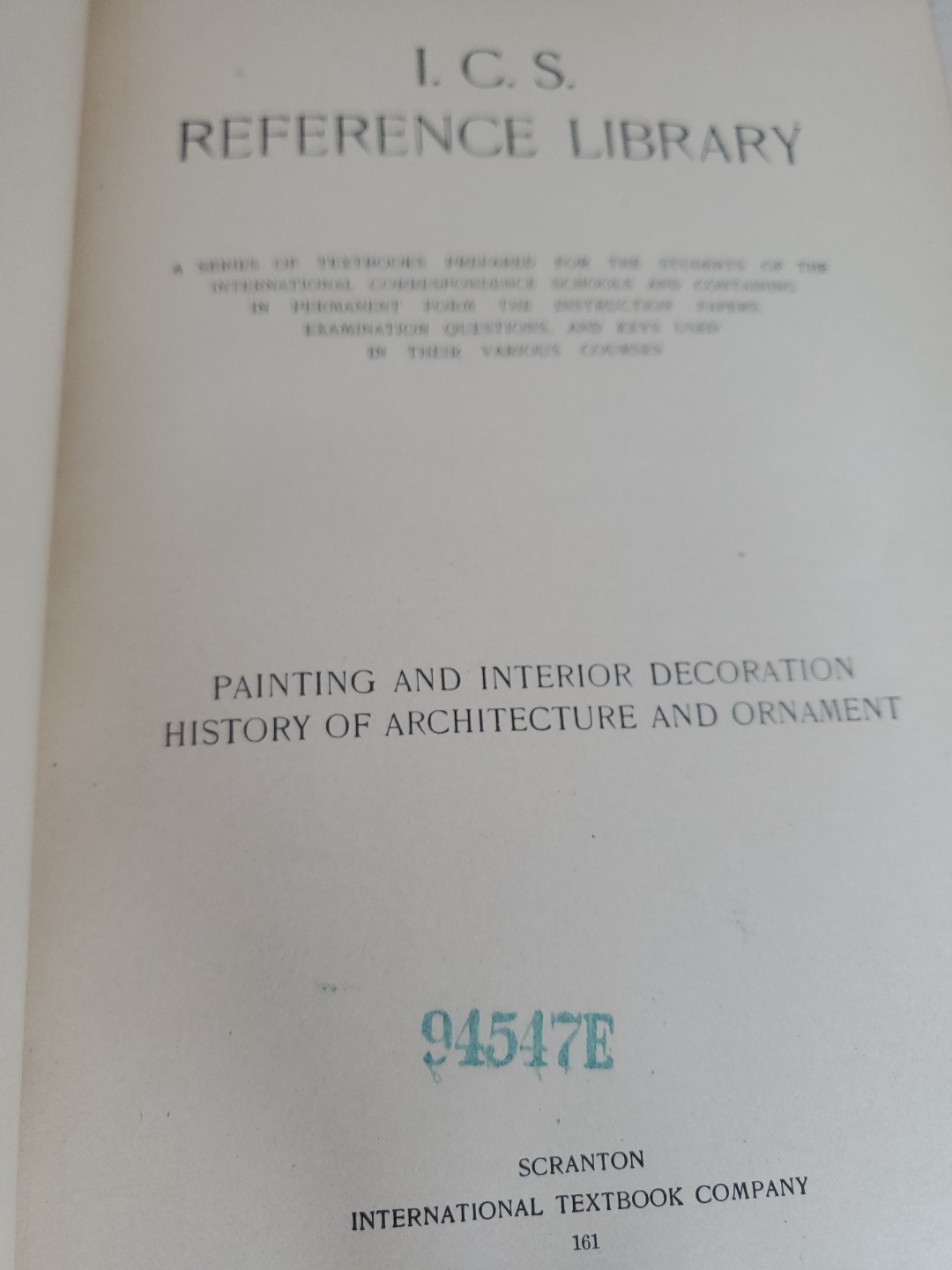 I.C.S. Reference Library 1907 1909 3 Vols Architectural Drawing History Design
