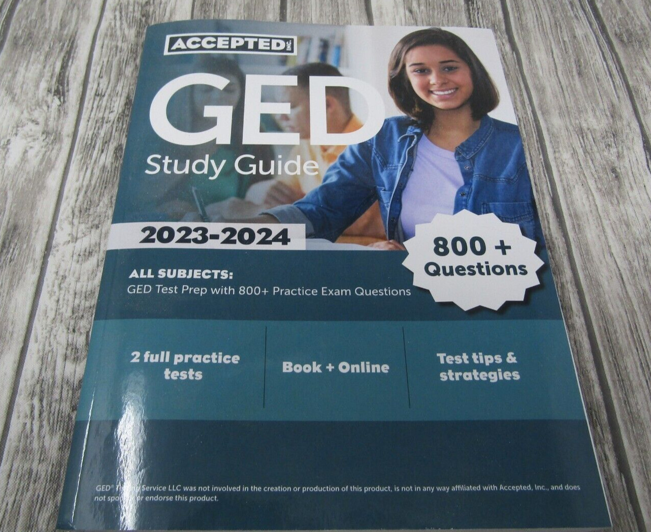 GED Study Guide 2023-2024 All Subjects: GED Test Prep with 800 Prac – VERY GOOD