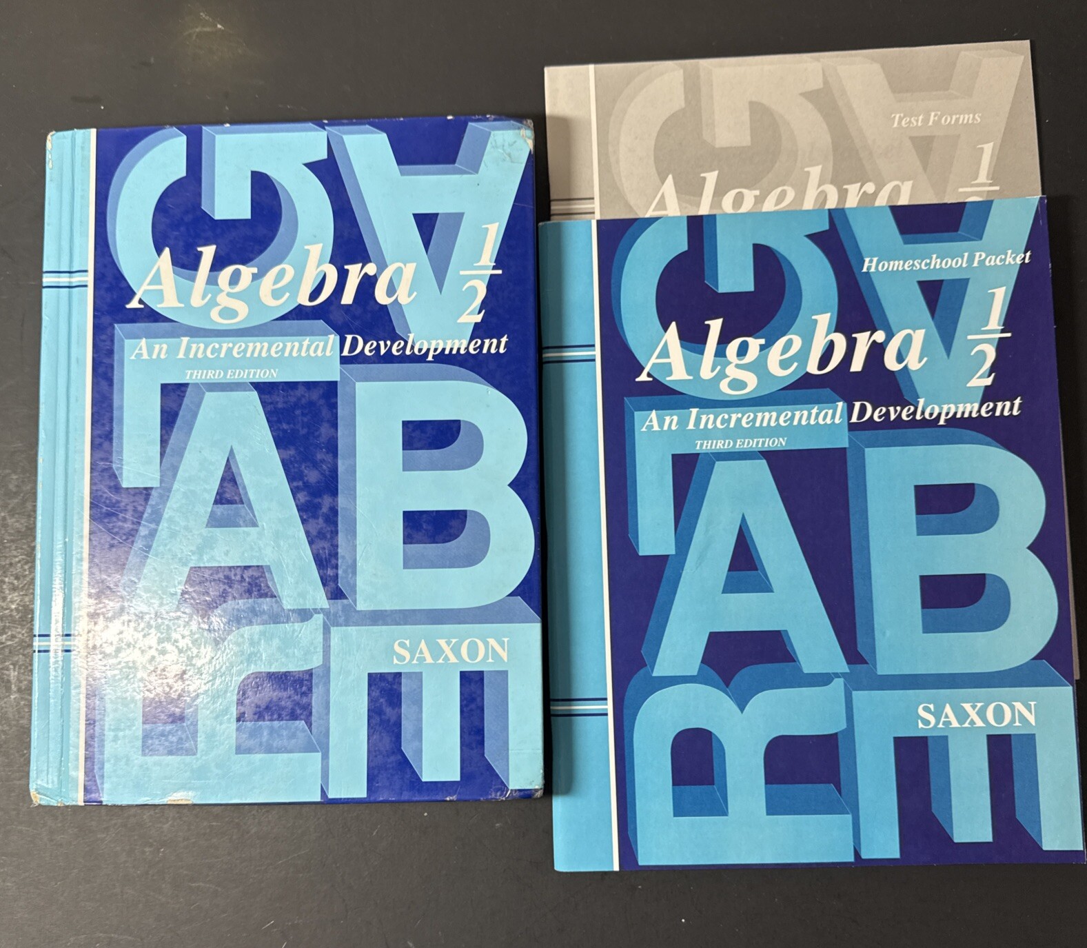 Saxon Algebra 1/2 SET (3rd Edition) Textbook, Answer Key & Test Forms