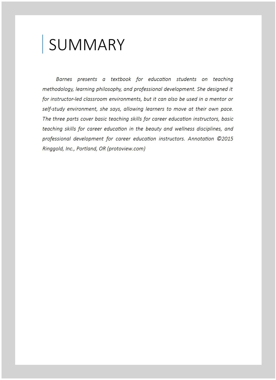 Master Educator Student Cours, Paperback by Barnes, Letha; Stampora, Geno (FR…
