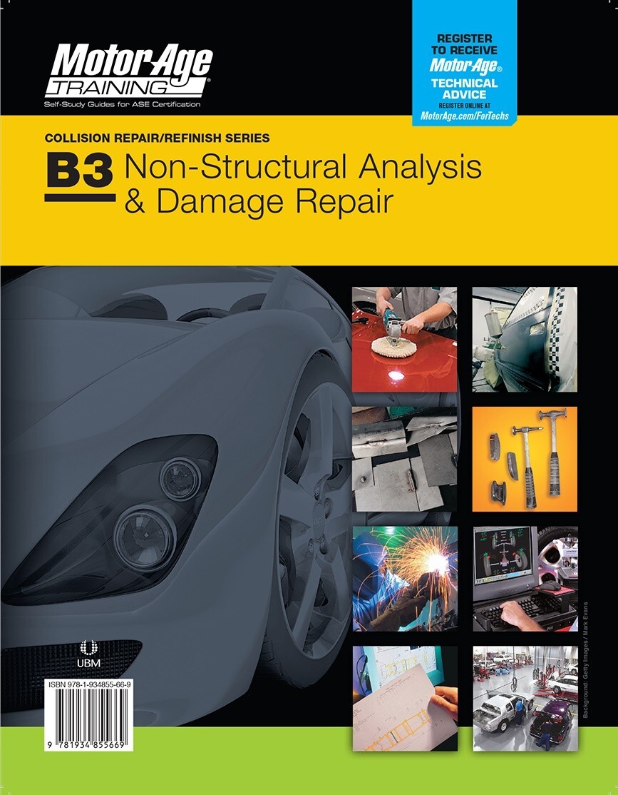 ASE Test Prep Collision B3 Non-Structural Analysis & Damage Repair Guide 55669
