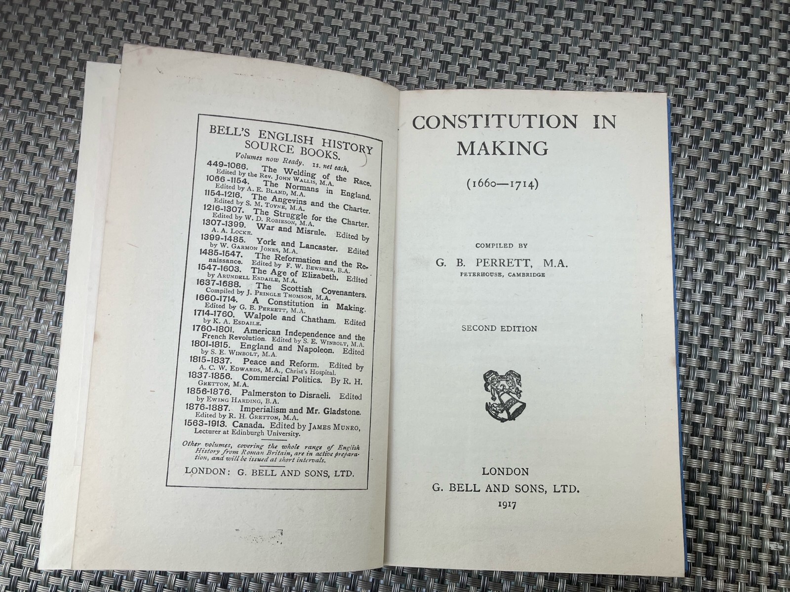 A Constitution in the Making by G.B. Perrett