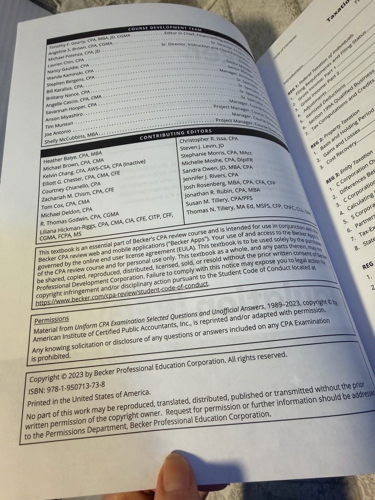 Becker CPA Exam Review Taxation and Regulation V 1.0