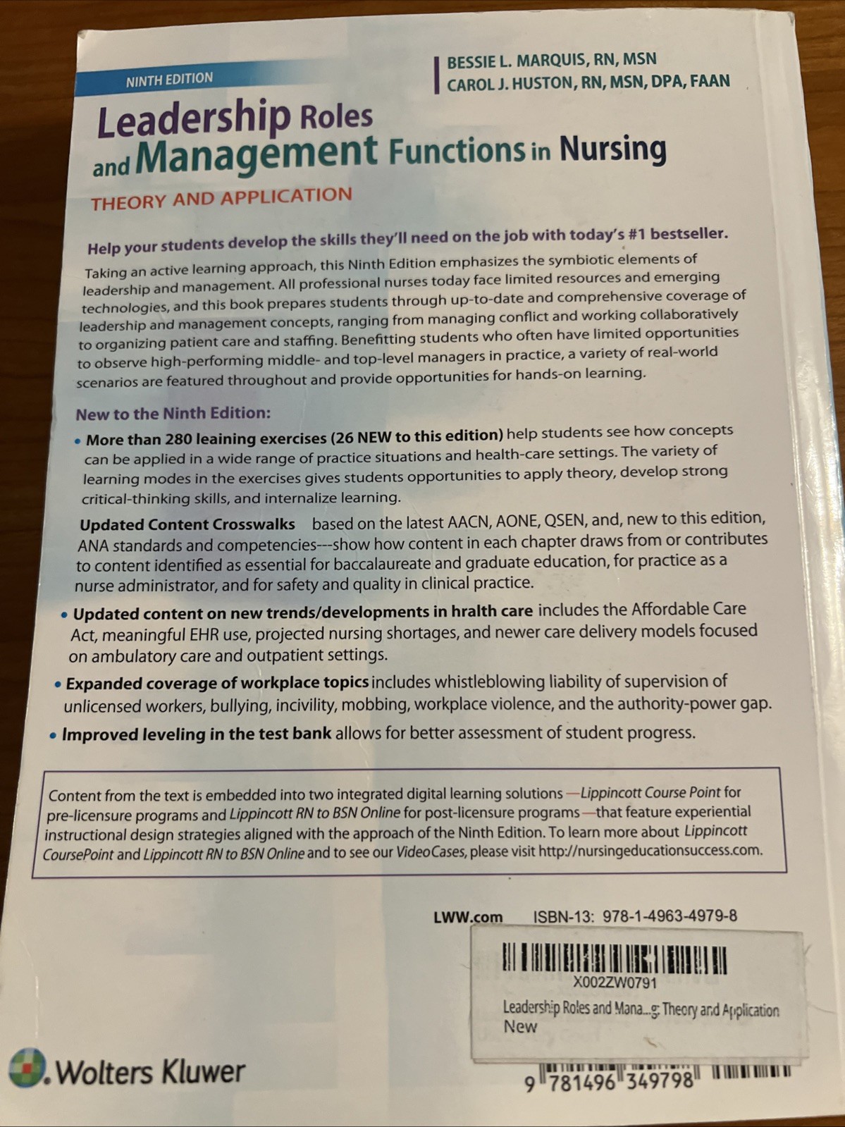 Leadership Roles and Management Functions in Nursing : Theory and Application by