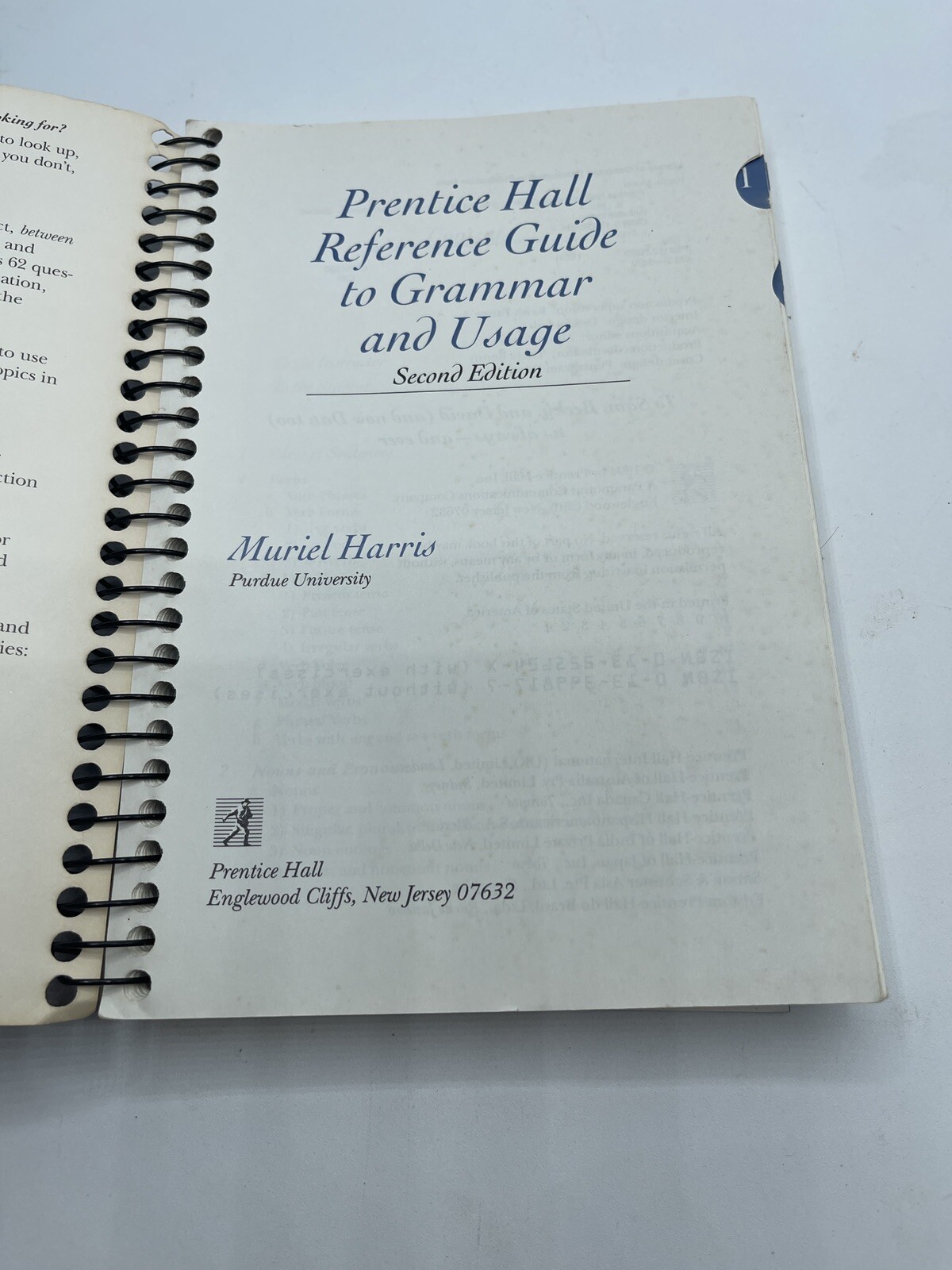 Prentice Hall Reference Guide To Grammer And Usage Harris 2nd Ed Without Exer.
