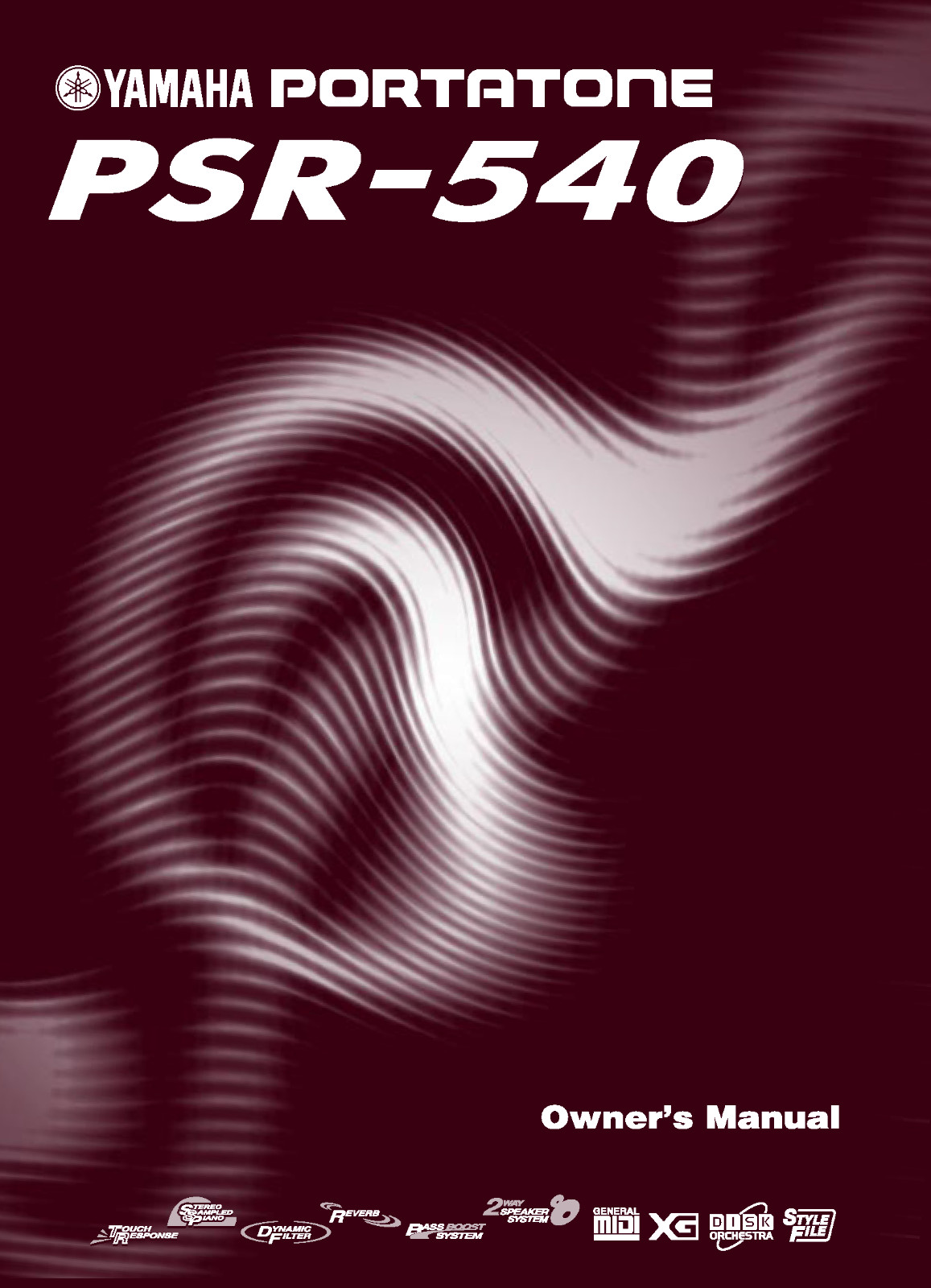 Yamaha PSR-540 Instruction Manual: 160 Pages & Protective Covers!