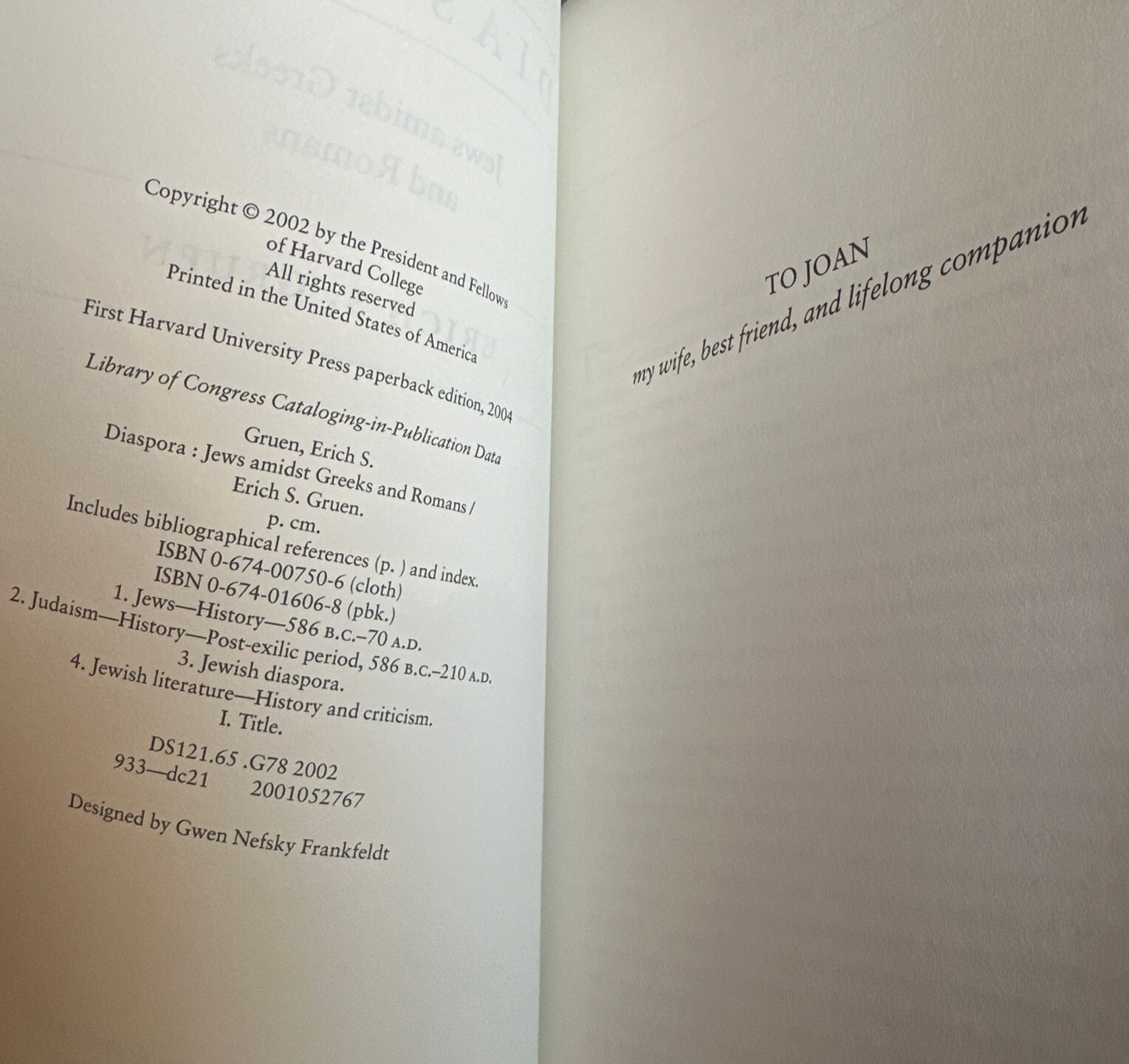 Diaspora : Jews amidst Greeks and Romans Paperback Erich S. Gruen