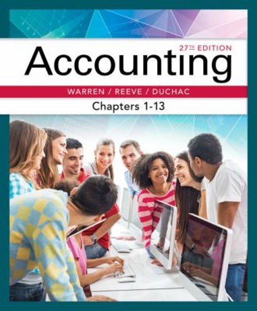 Accounting, Chapters 1-13 Paperback Jonathan, Warren, Carl, Reeve