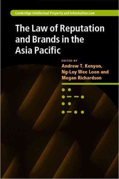 Law of Reputation and Brands in the Asia Pacific, Hardcover by Kenyon, Andrew…