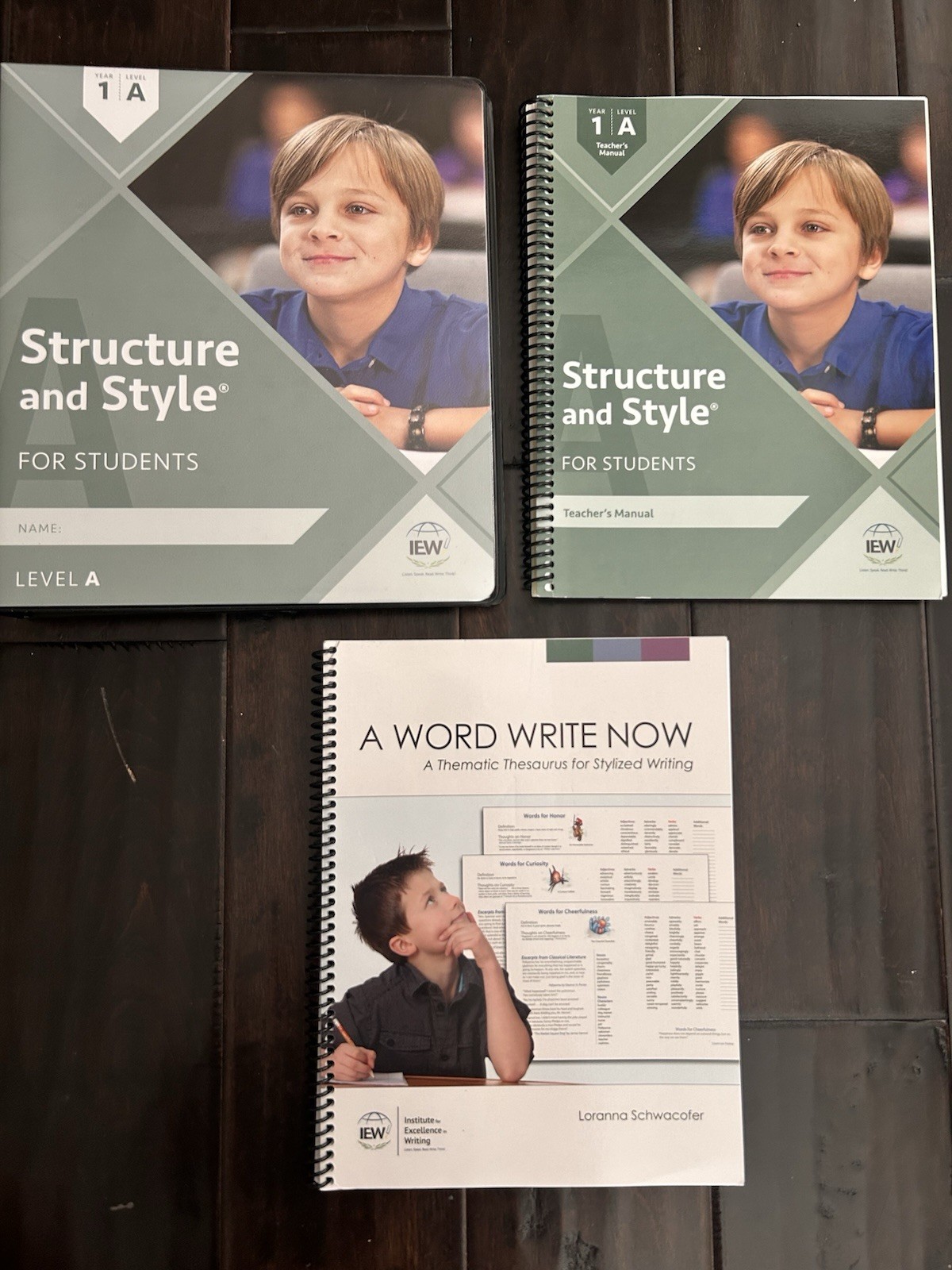 IEW Structure and Style 1A Teacher’s Manual & Student Binder & A Word Write Now
