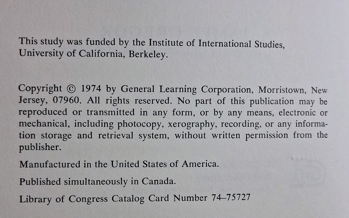 Interpretations of Fascism A. James Gregor 1974 Paperback General Learning Press