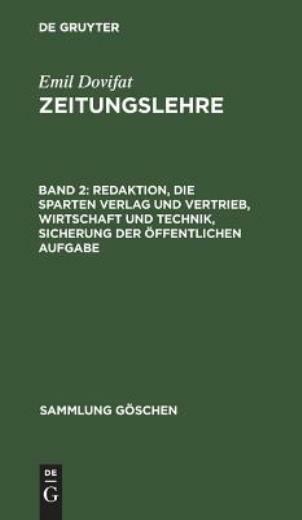 Redaktion, Die Sparten Verlag Und Vertrieb, Wirtschaft Und Technik, Sicheru…