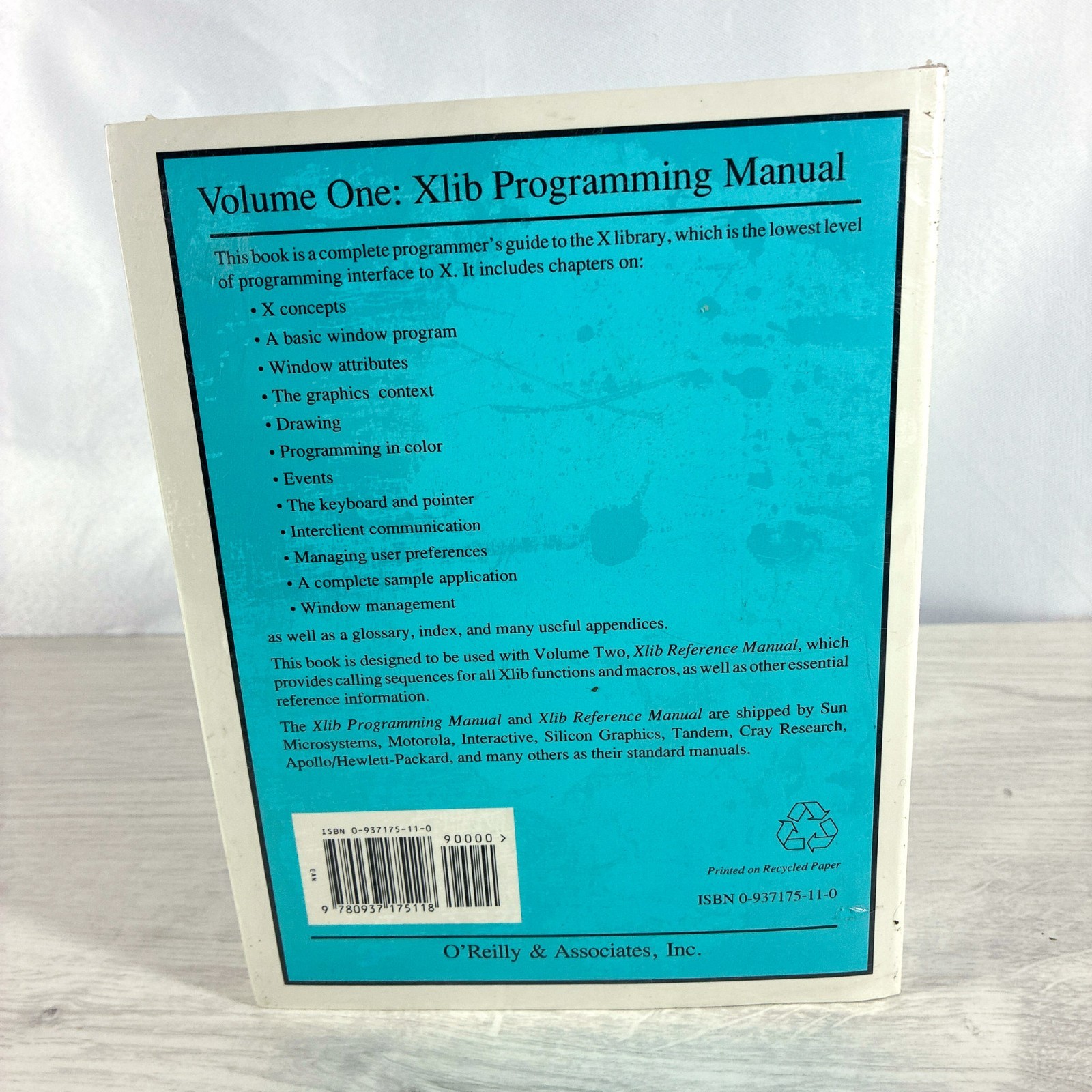 O’Reilly Xlib Programming Manual Vol 1 X Window System New Sealed