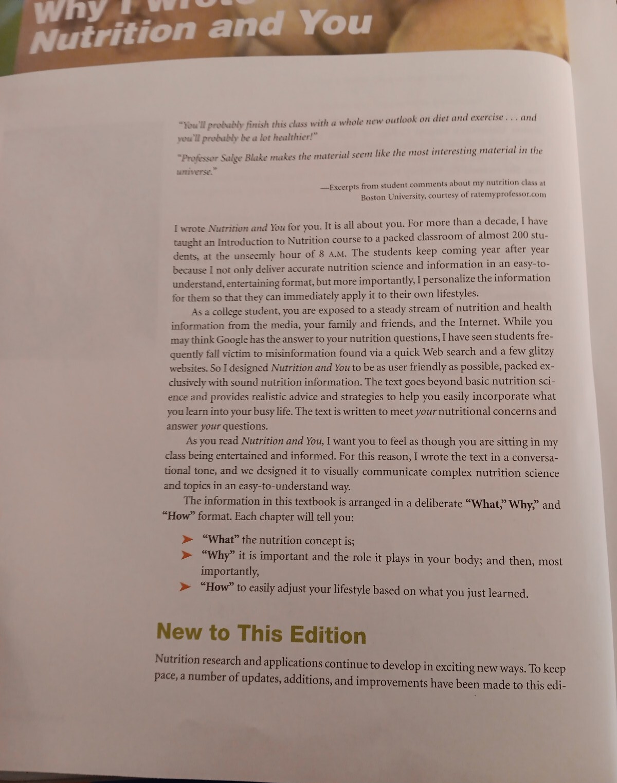 Nutrition and You by Joan Salge Blake Second Edition (2011) Paperback