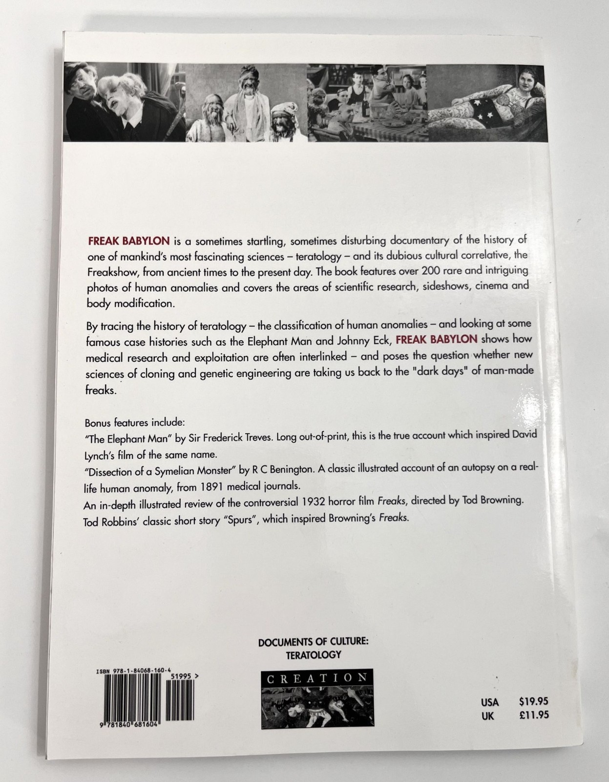 Freak Babylon: Illustrated History of Teratology & Freakshows – Jack Hunter