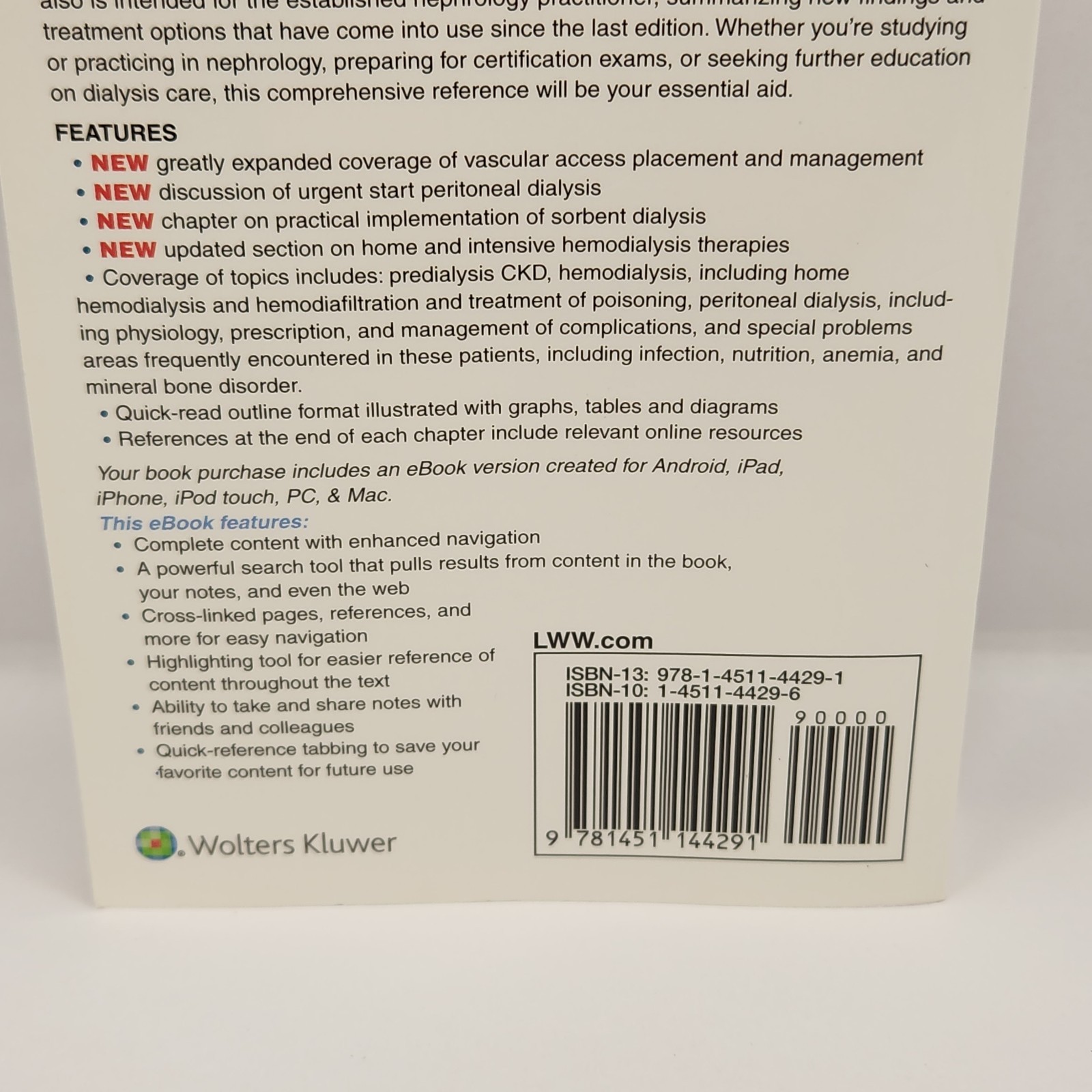 Handbook of Dialysis by John Daugirdas Book Fifth Edition Wolters Kluwer