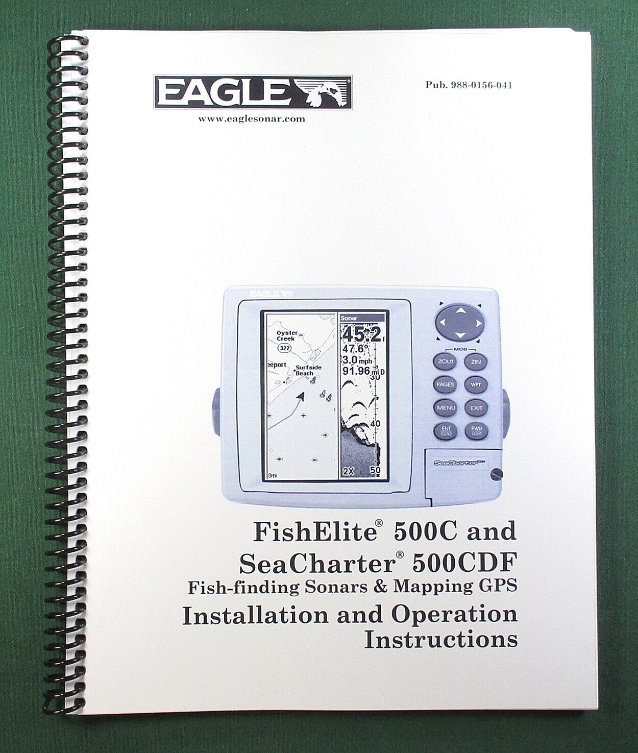 Eagle FishElite 500C Instruction Manual: 204 Pages & Protective Covers!