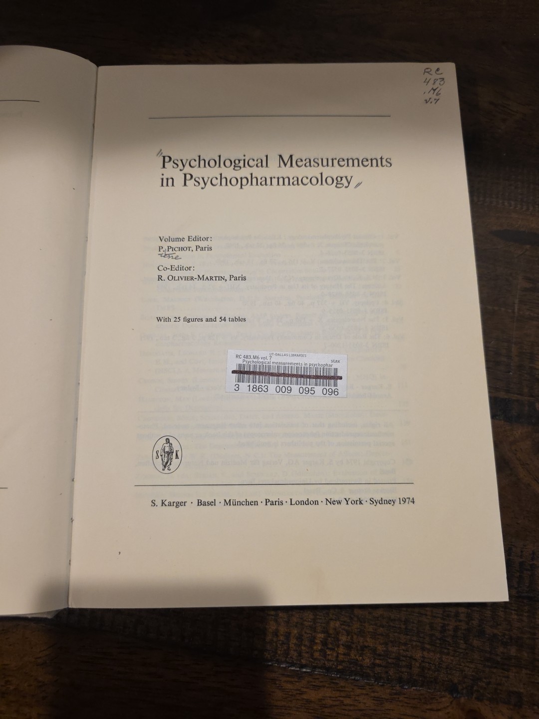 Psychological measurements in psychopharmacology