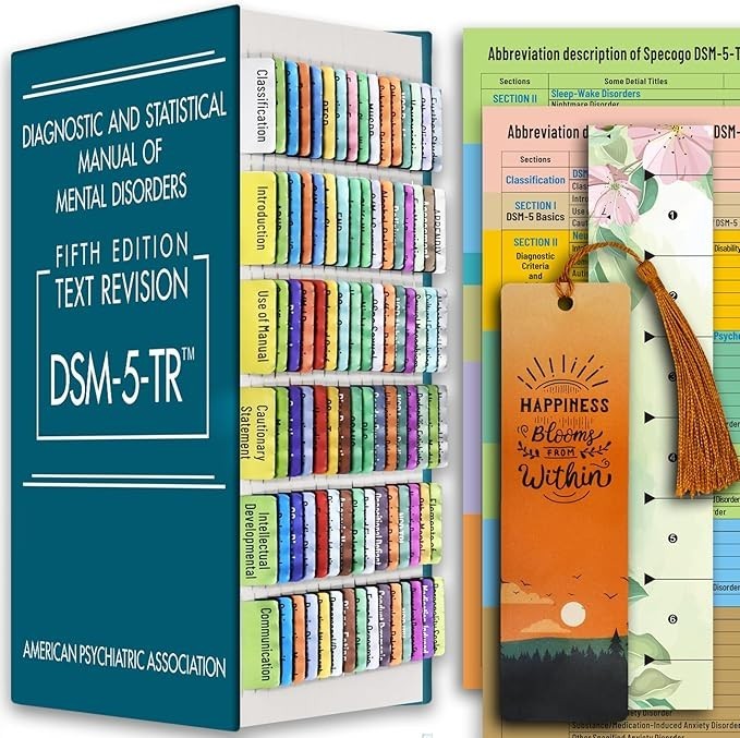 DSM-5-TR Index Tabs Color Coded Laminated Waterproof Tear Resistant Set