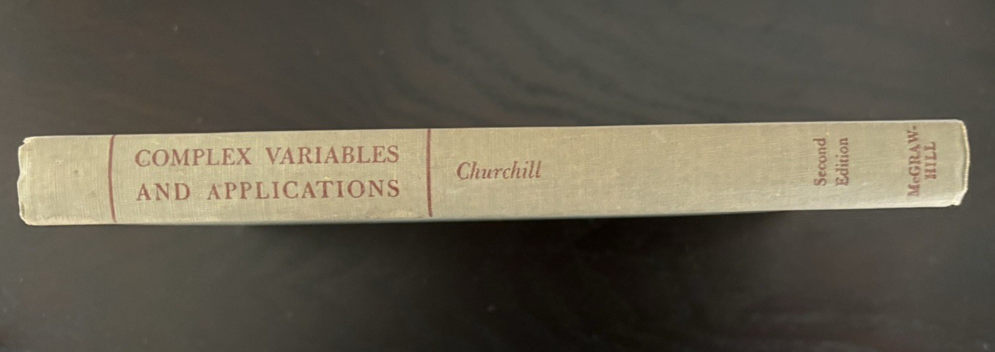 Complex Variables and Applications 2nd Edition by Ruel V. Churchill – HC 1960