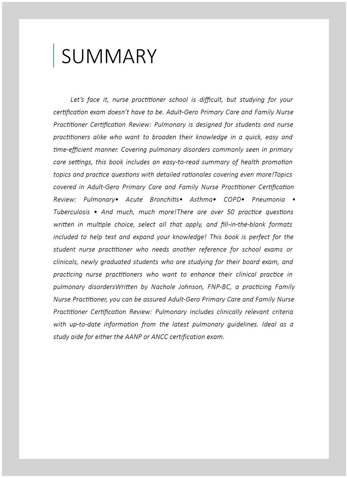 Adult-gero Primary Care and Family Nurse Practitioner Certification Review : …