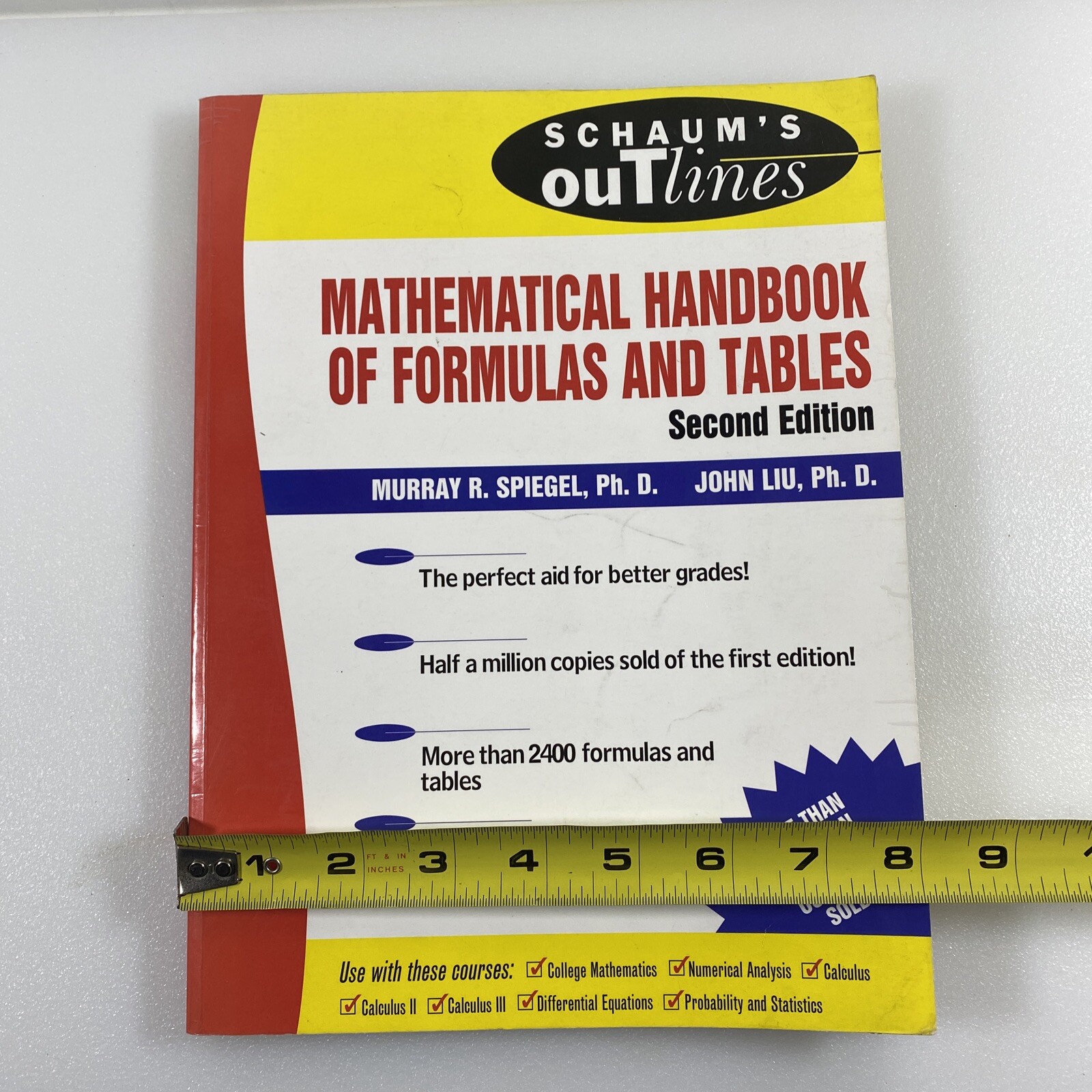 SCHAUM’S MATHEMATICAL HANDBOOK OF FORMULAS AND TABLES Murray R Spiegel John Liu