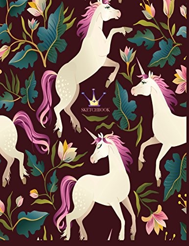 SKETCH BOOK: UNICORN LOVER COVER (8.5 X 11) INCHES 110 By Beebee C **BRAND NEW**