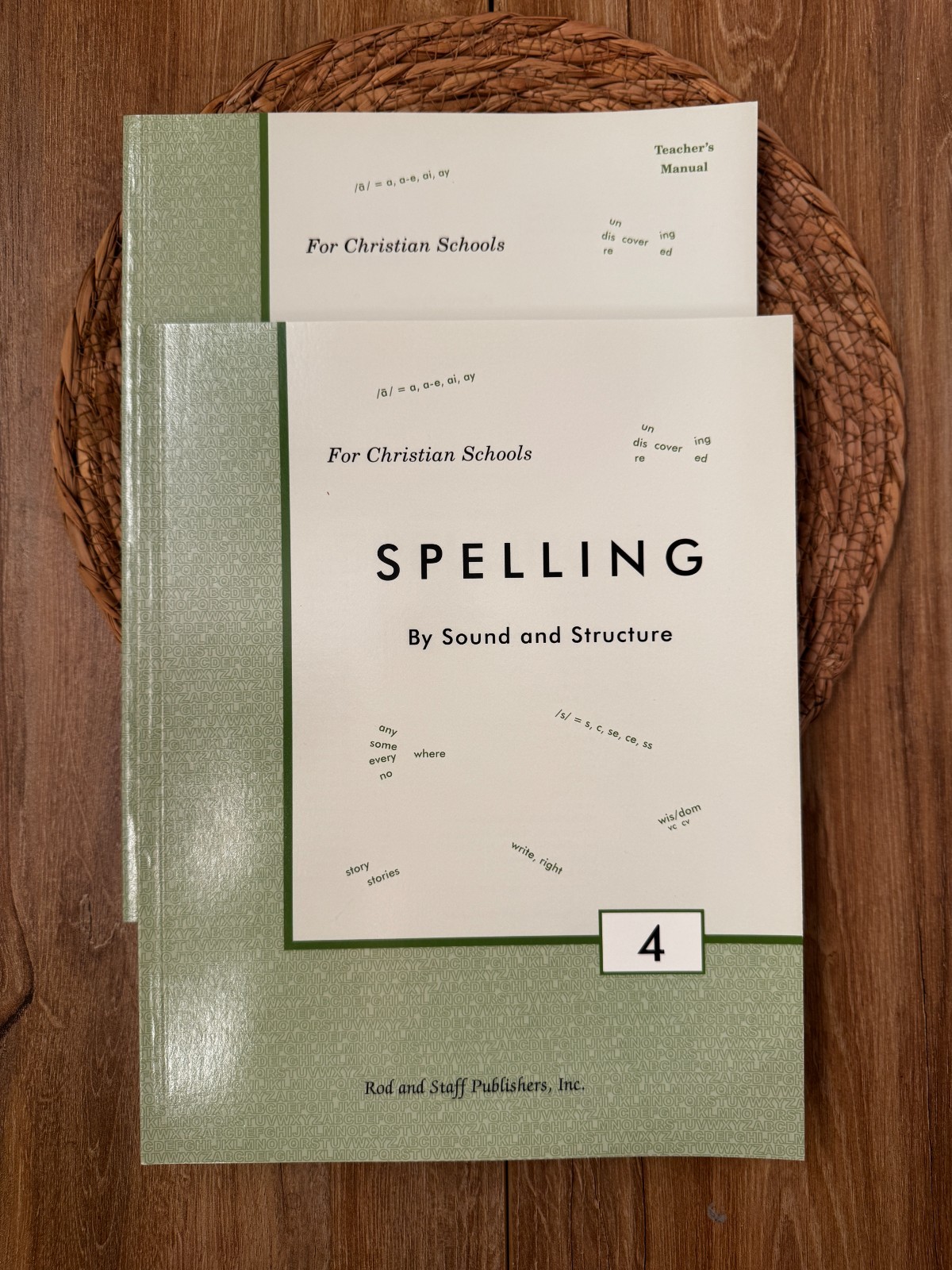 Staff and Rod Spelling 4 Workbook and Teacher Manual