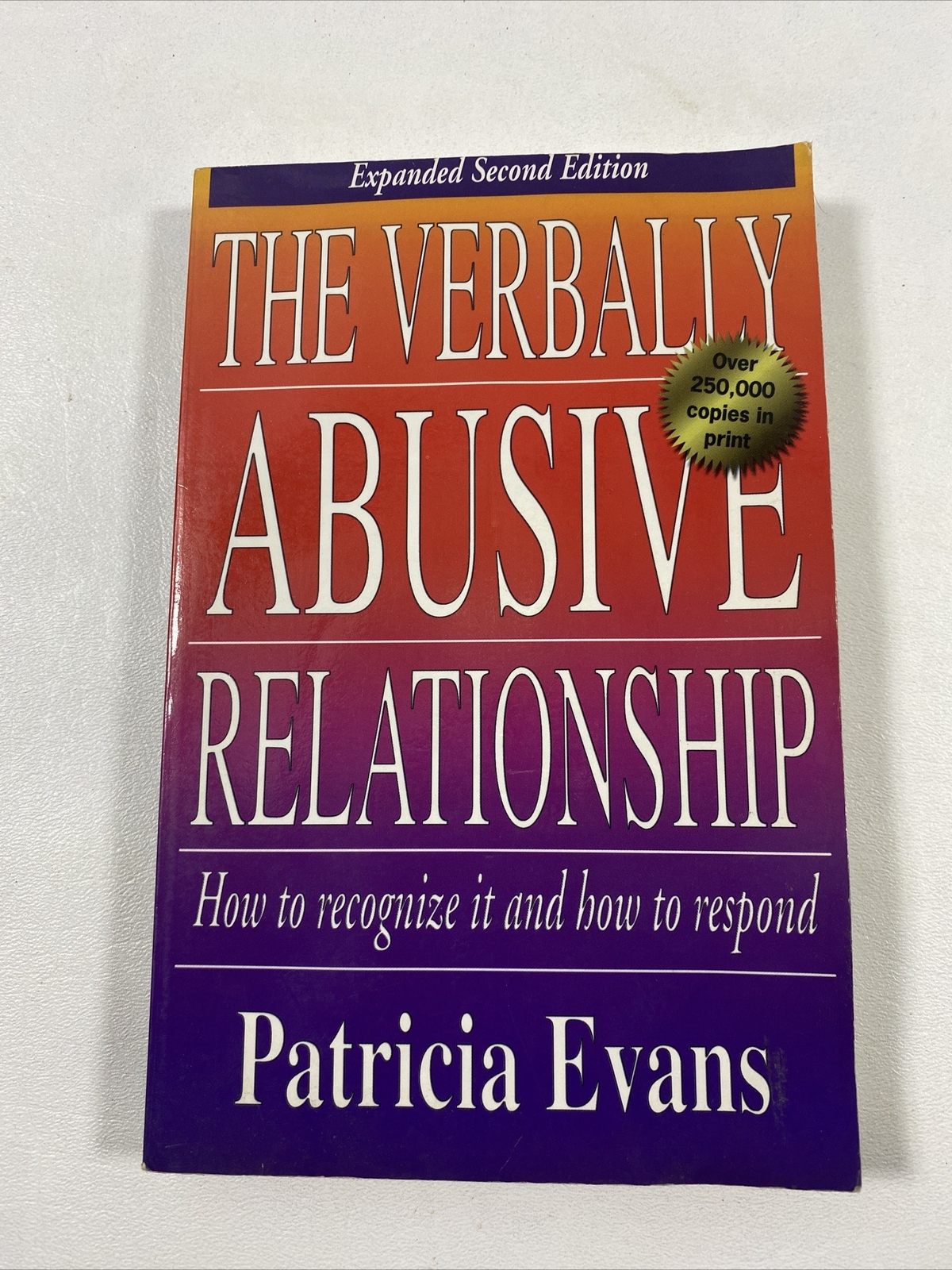 The Verbally Abusive Relationship – Patricia Evans (Paperback, 1996)