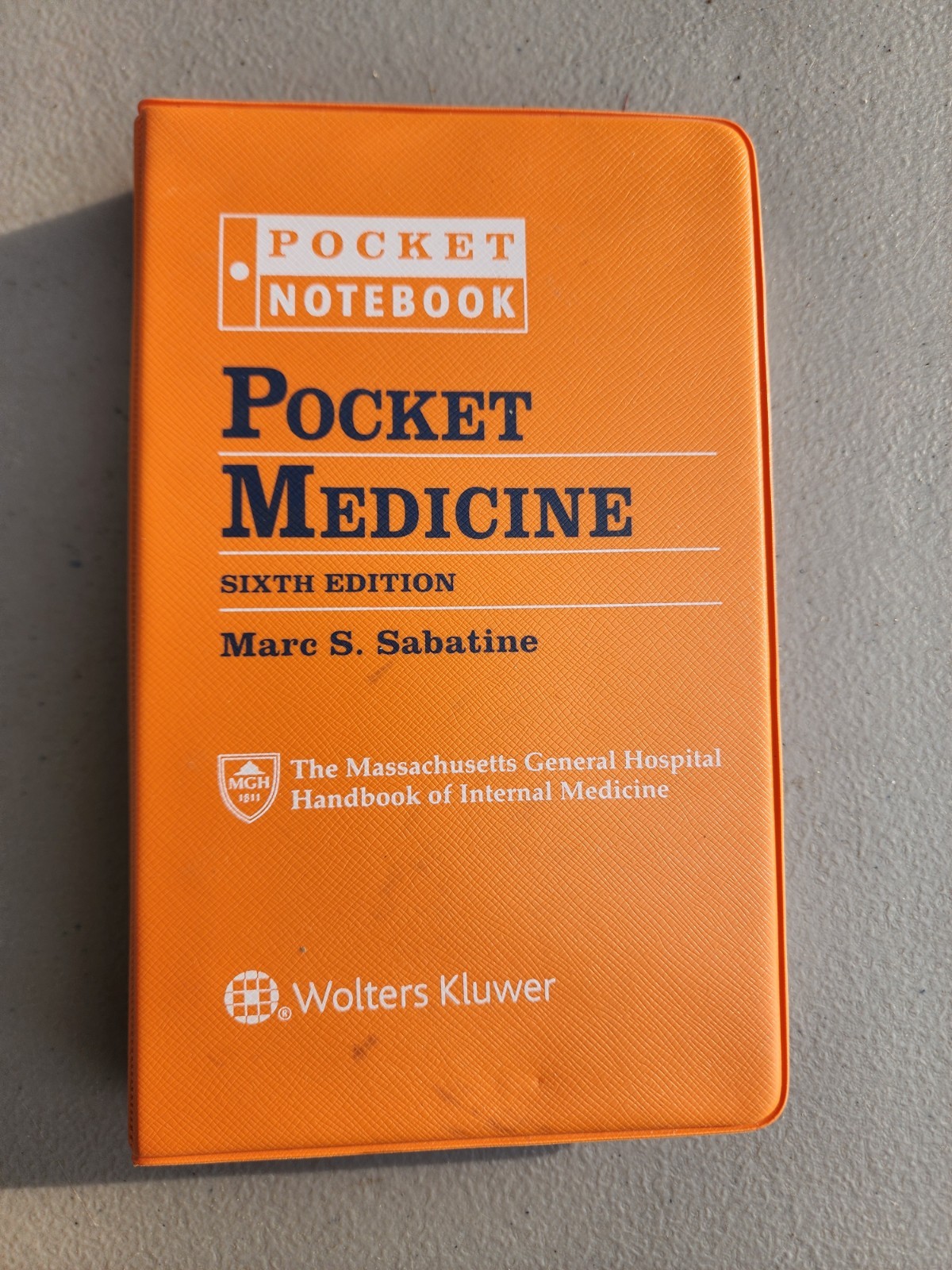 Pocket Notebook: Pocket Medicine by Marcs Sabatine 6th Edition, pre-owned