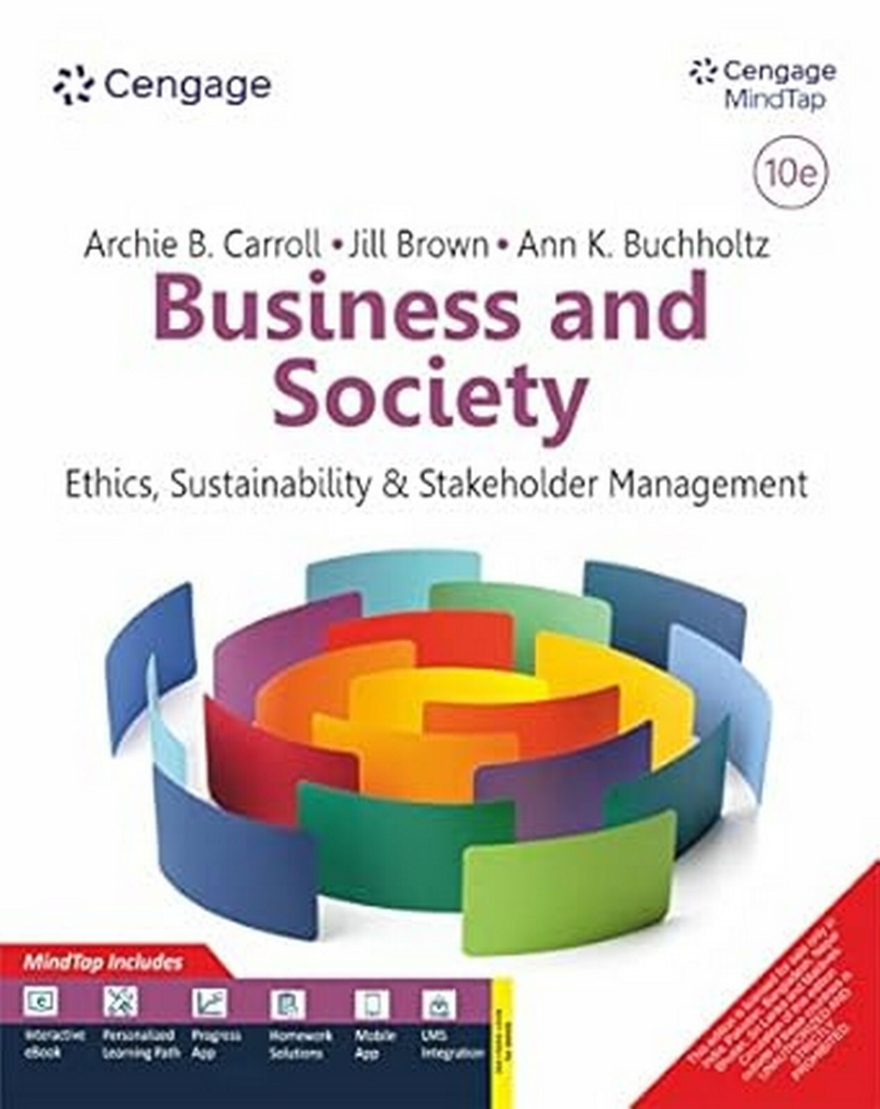 New:Business and Society: Ethics Sustainability 10th INTL ED Free Ship from USA