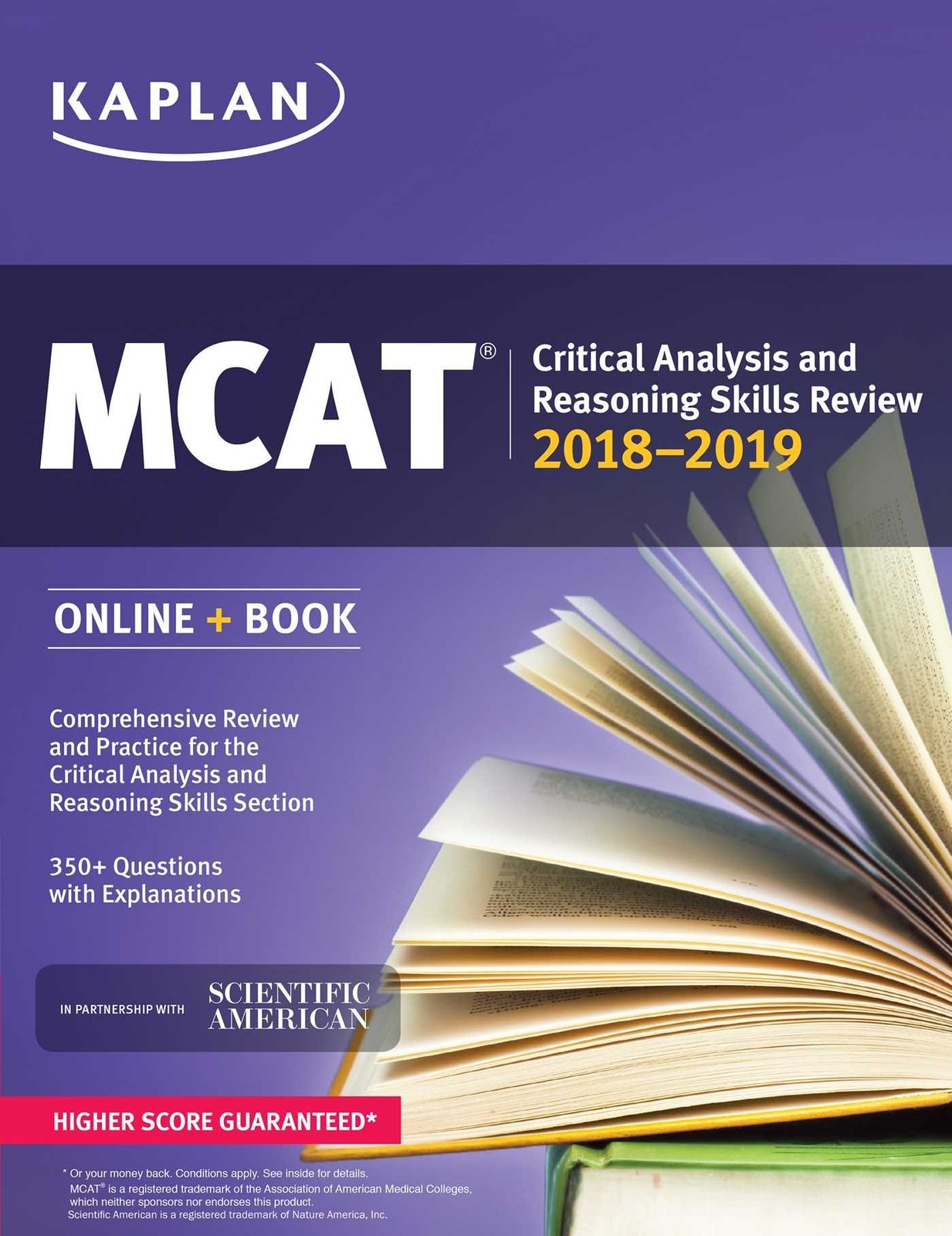 MCAT Critical Analysis and Reasoning Skills Review 2018-2019: Online + Book …