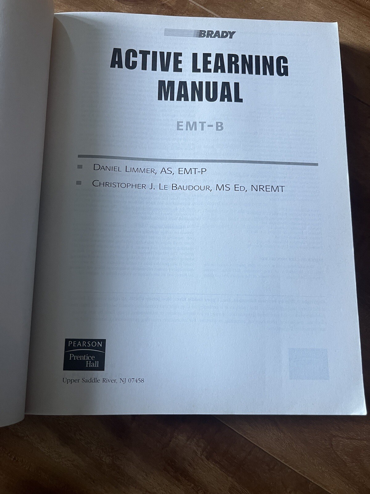 active learning manual EMT-B daniel limmer