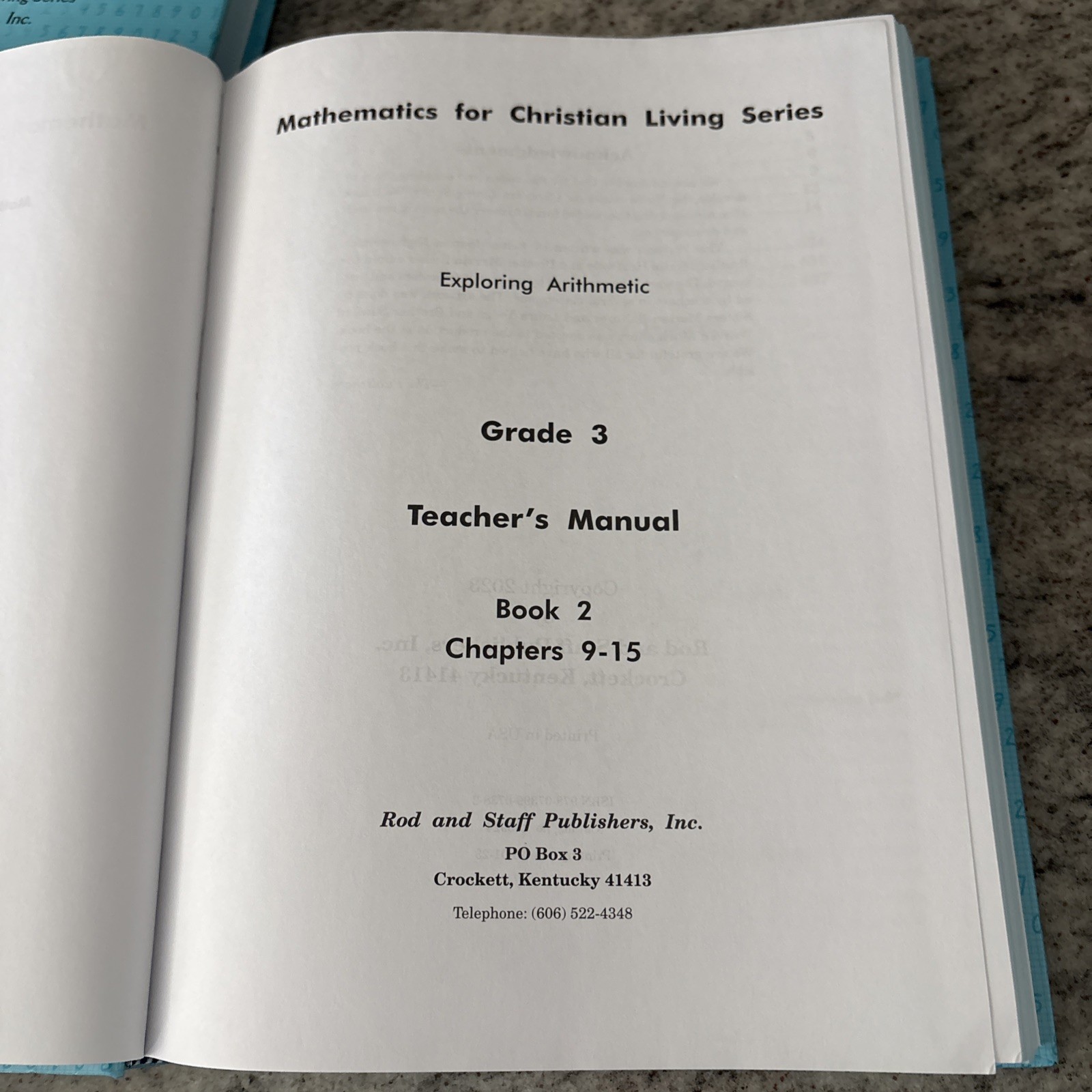 Exploring Arithmetic Grade 3 Teacher’s Manual Books 1 And 2 Rod And Staff