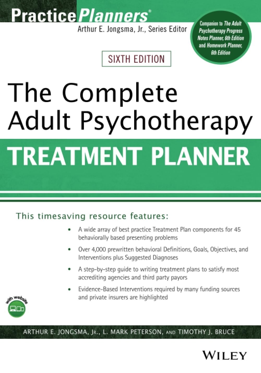 COMPLETE ADULT PSYCHOTHERAPY TREATMENT PLANNER, 6TH EDITION Paperback