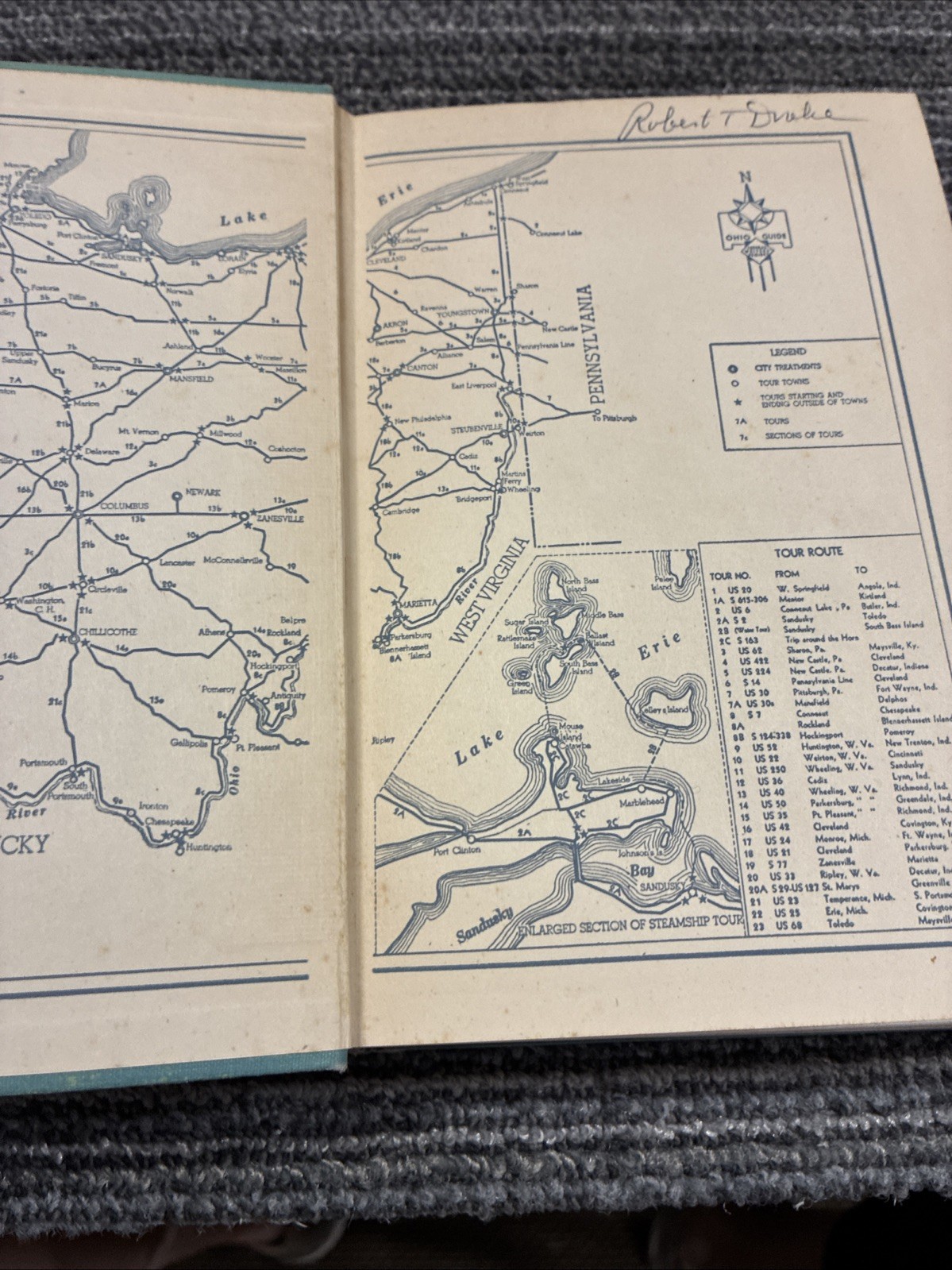 The Guide To Ohio American Guide Series 1939 With Map
