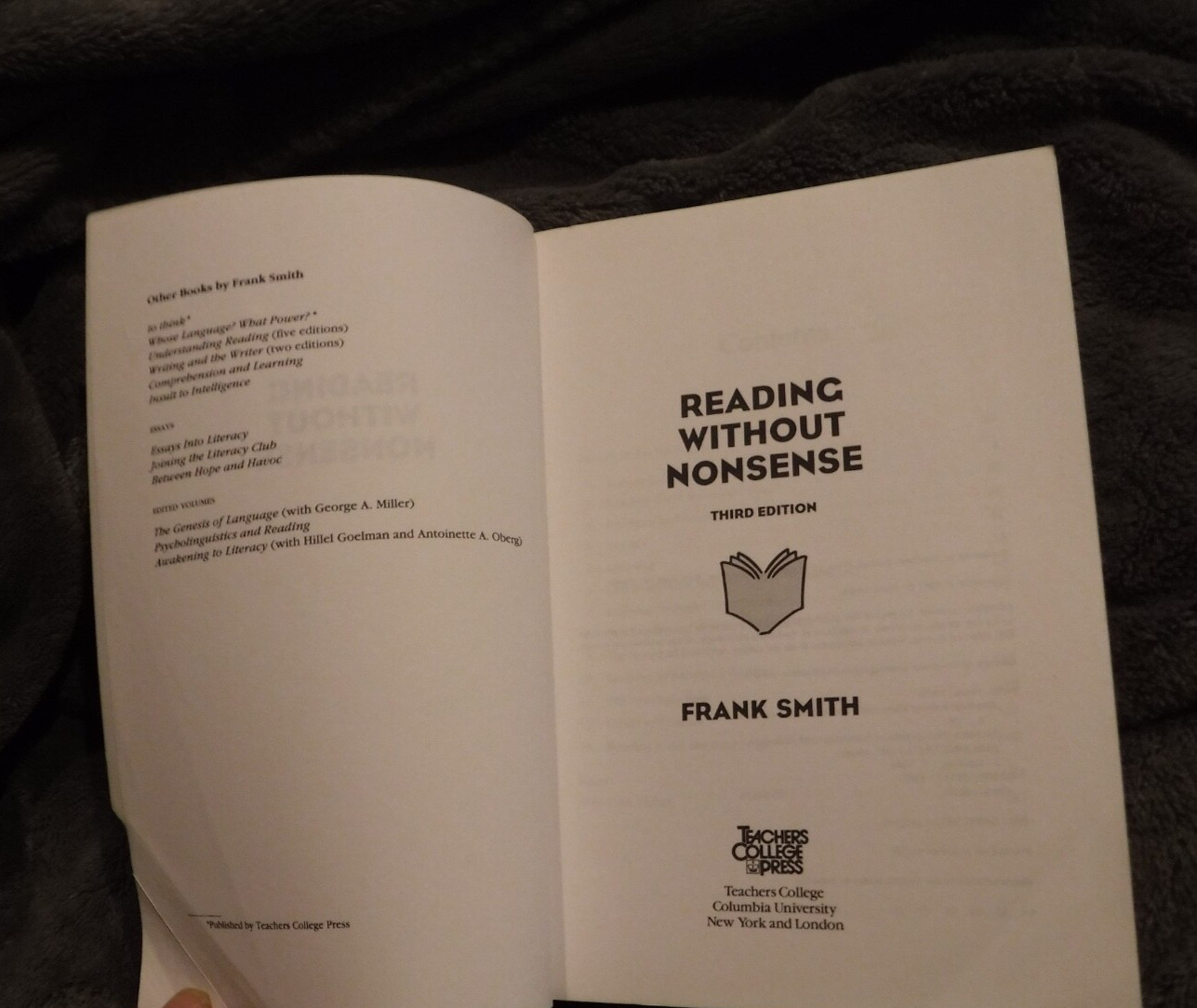 Reading Without Nonsense by Frank Smith (1997 3RD EDITION