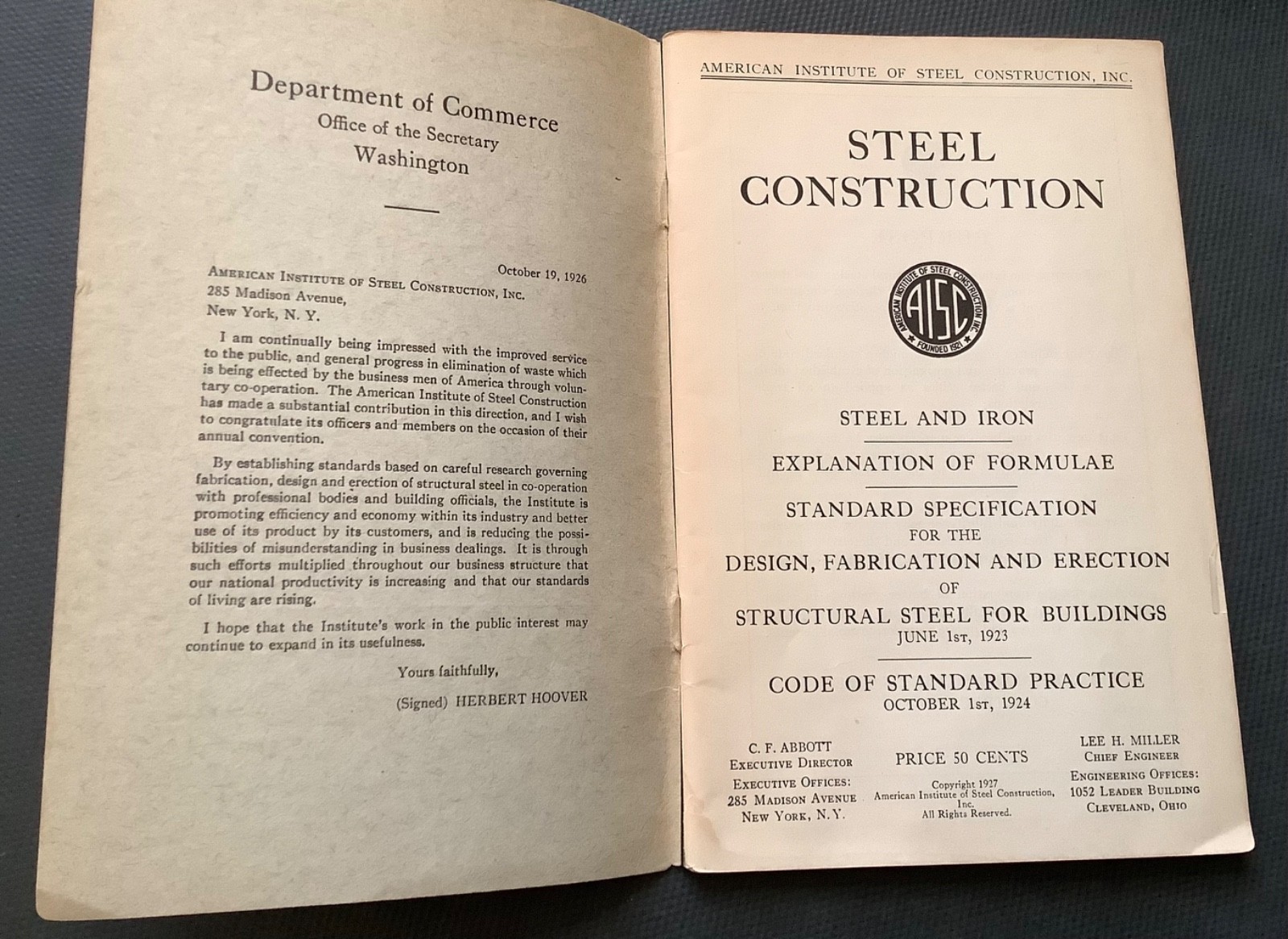 Vintage Lot 2 civ engr texts ACI318-47 & AISC stl const pre-1st ed 1927, softcov