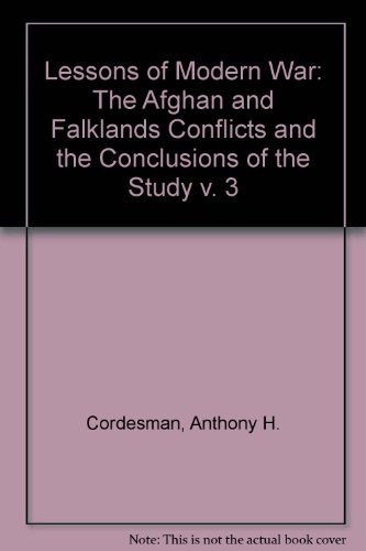 THE LESSONS OF MODERN WAR: VOLUME III: THE AFGHAN AND By Anthony H VG