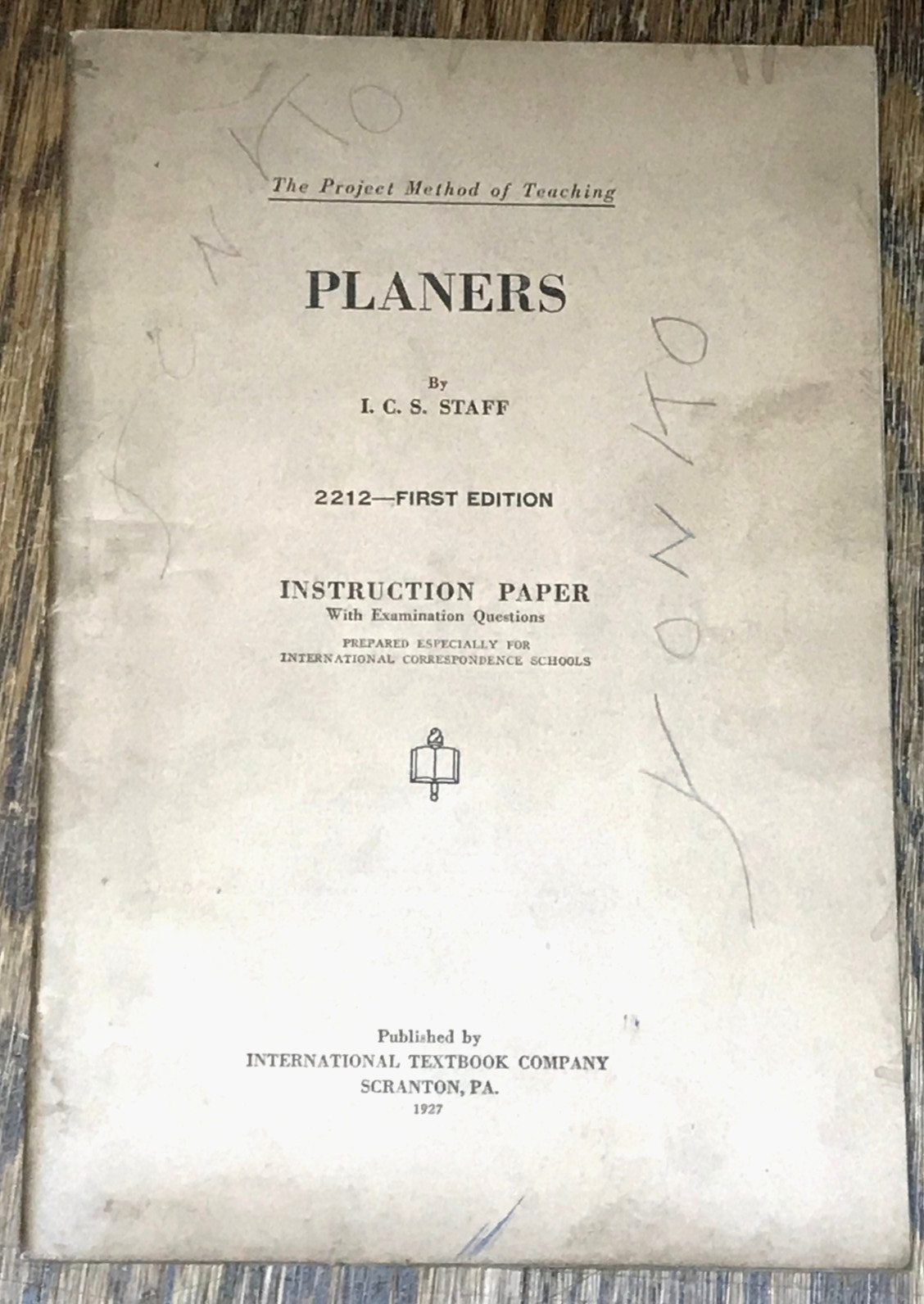 Antique 1927 Planers By I.C.S. Staff, Machining, Tools, Illustrated