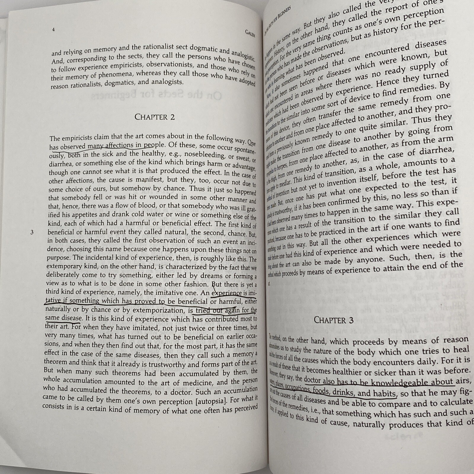 Hackett Classics Ser.: Three Treatises on the Nature of Science by Galen 1985 PB
