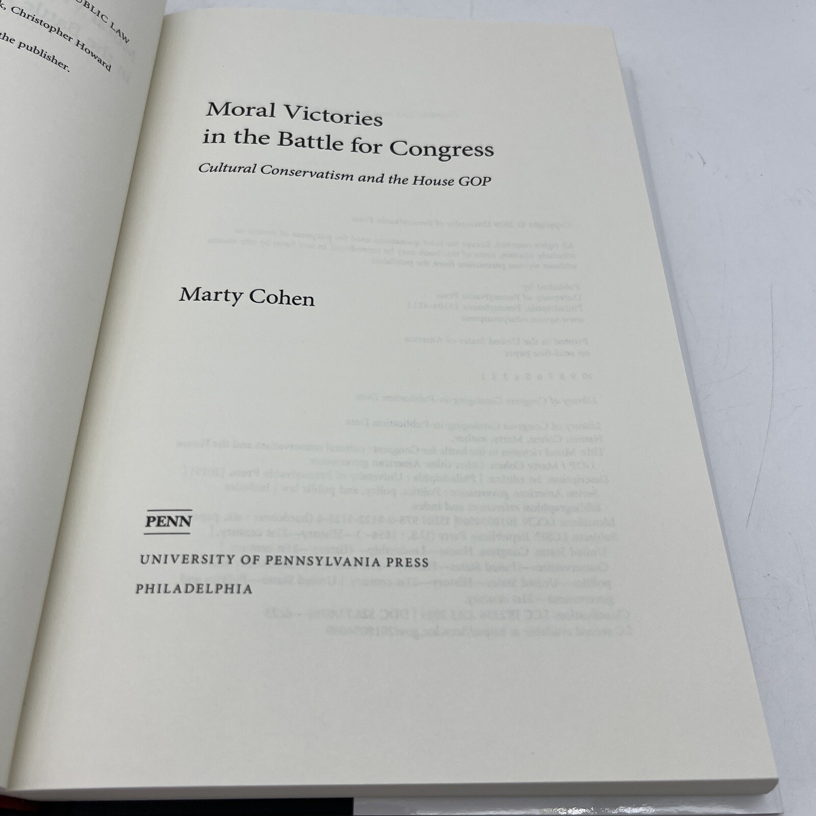 Moral Victories in the Battle for Congress: Cultural Conservatism and the House