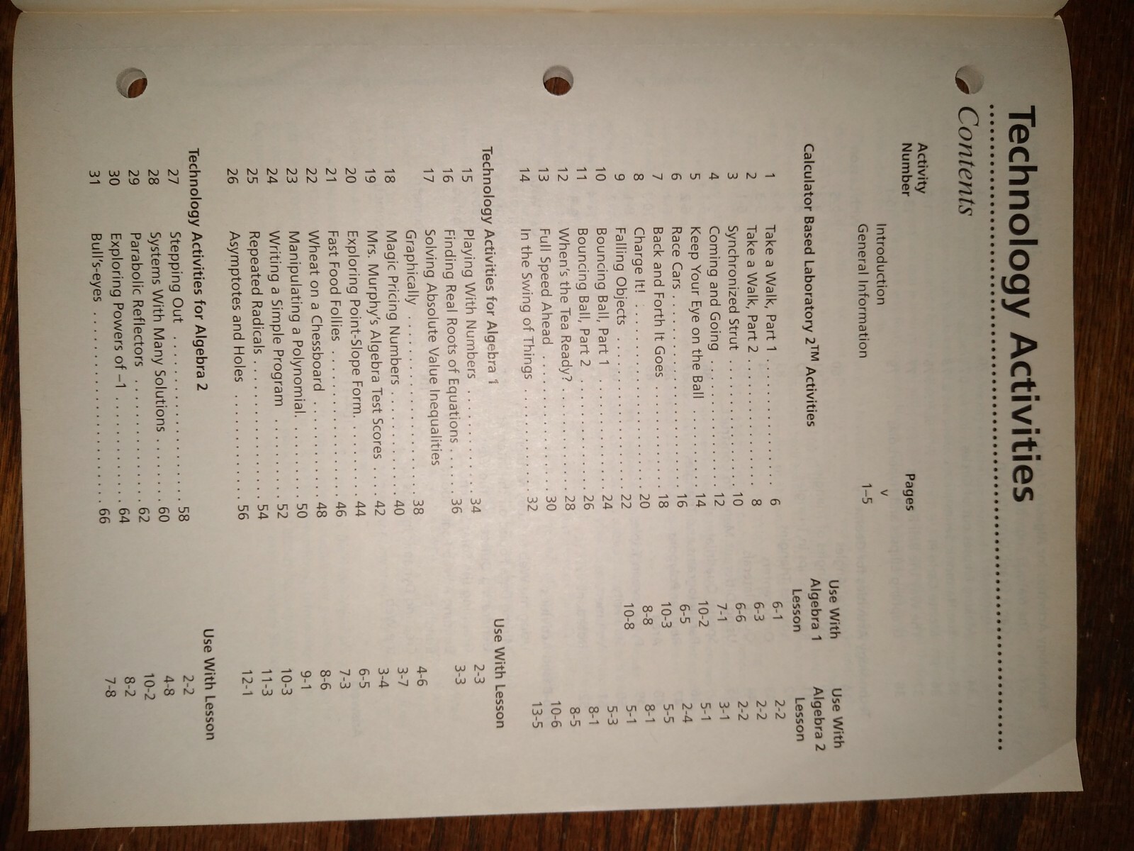 PRENTICE HALL HANDS-ON ACTIVITIES (ALGEBRA & GEOMETRY)