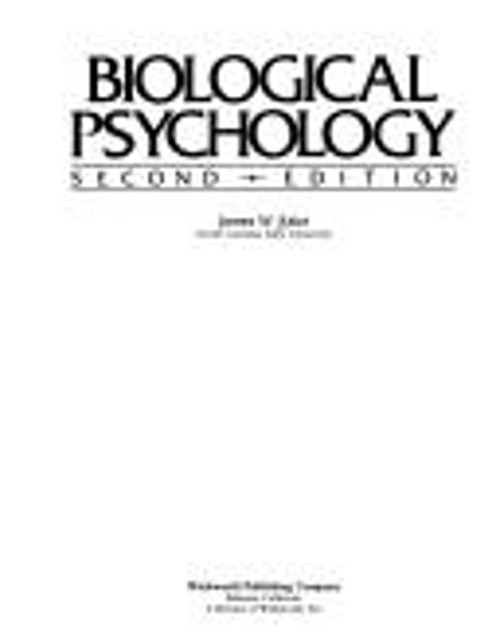 Biological Psychology Mass Market Paperbound James W. Kalat