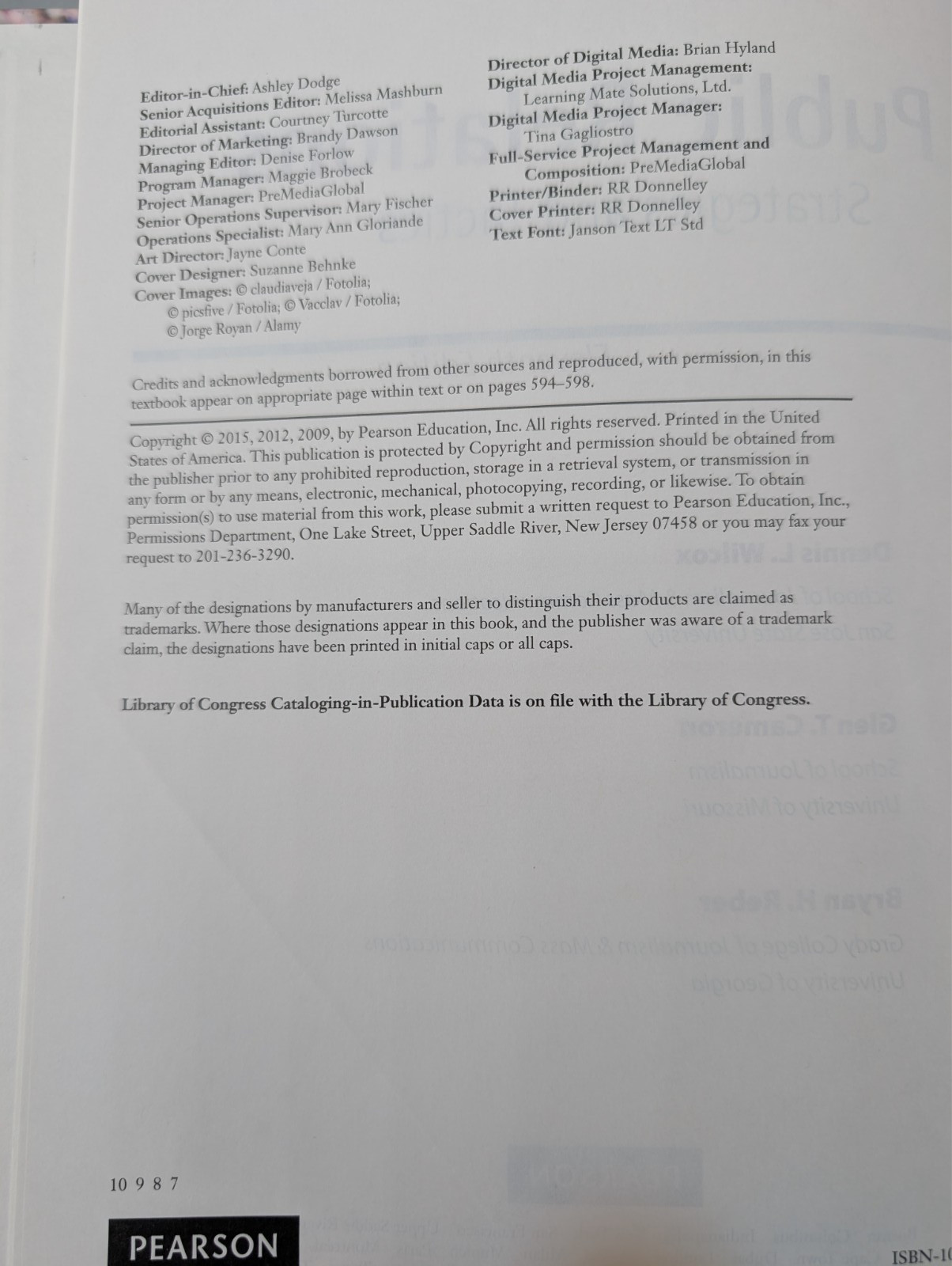 Public Relations : Strategies and Tactics Hardcover